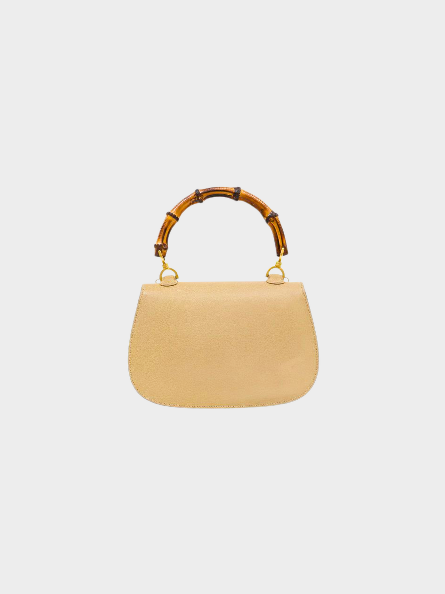 Gucci 1990s Beige Bamboo 1947 Two-way Bag