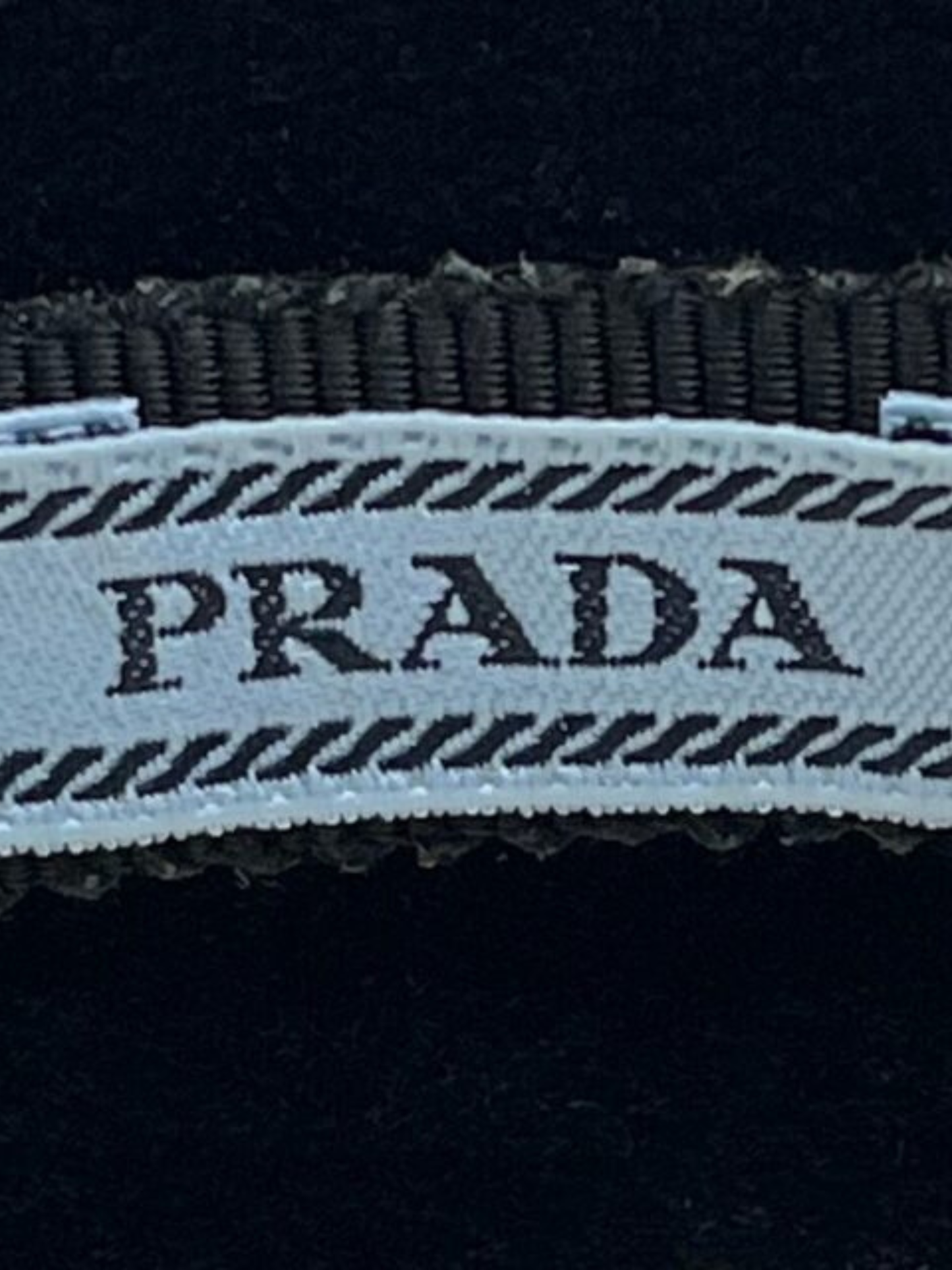 Prada 2010s Black Velvet Padded Headband