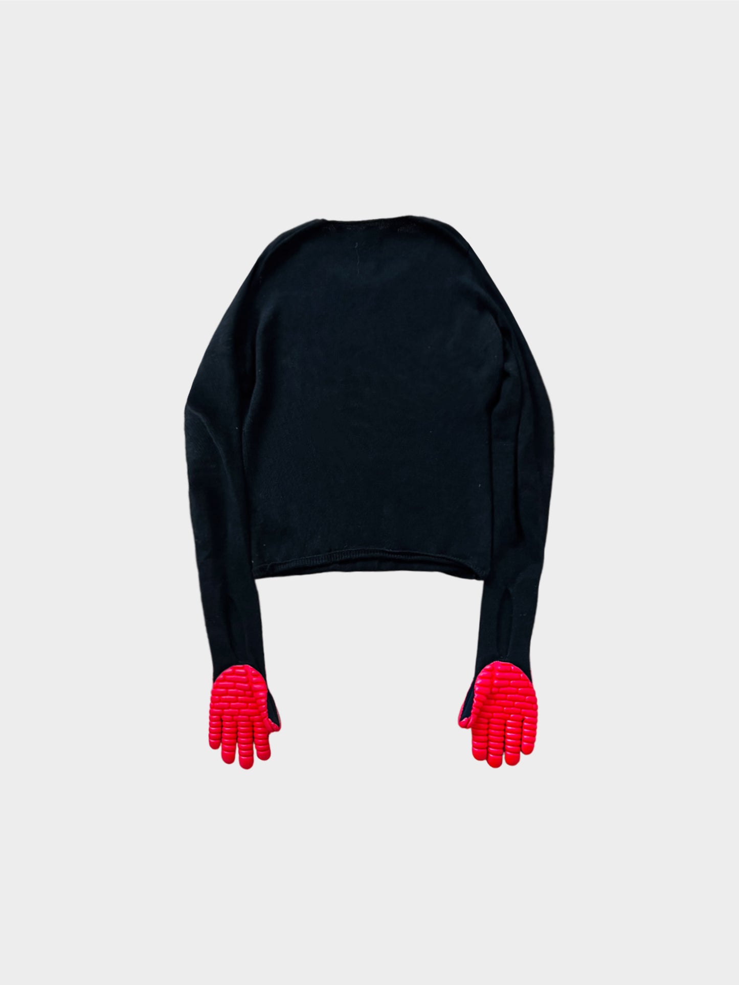 Comme des Garçons 2010s Black and Red Rubber Glove Sweater
