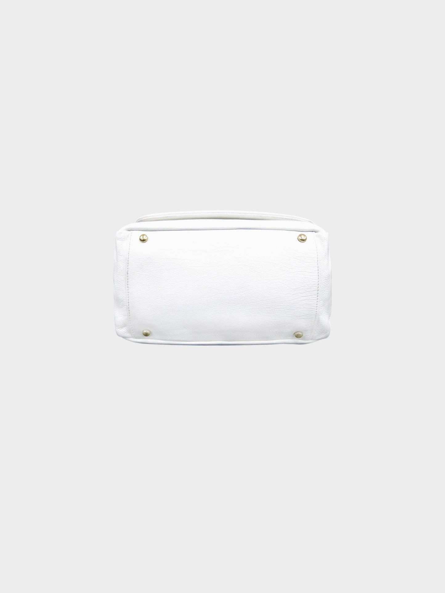Chanel Cruise 2009 White Calfskin Mosaic Metal Stud Flap Bag