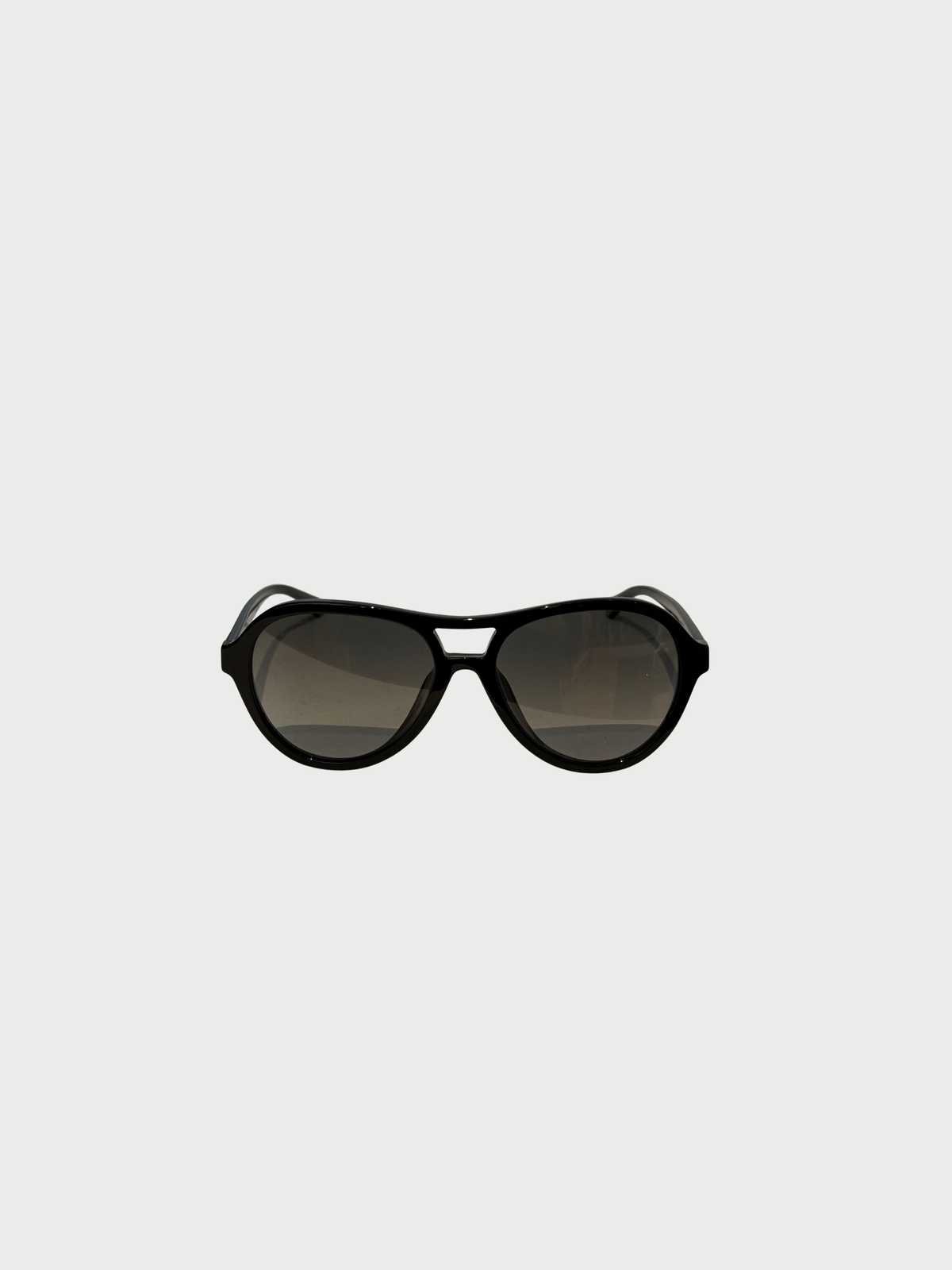 Chanel 2020s Black Acetate Timeless Pilot Sunglasses