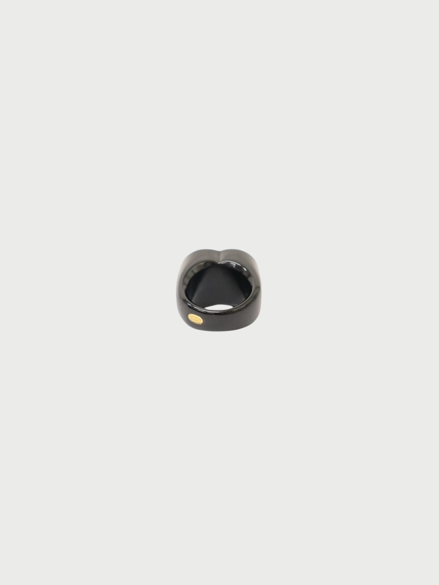 Chanel 2001 Black White Plastic COCO Ring