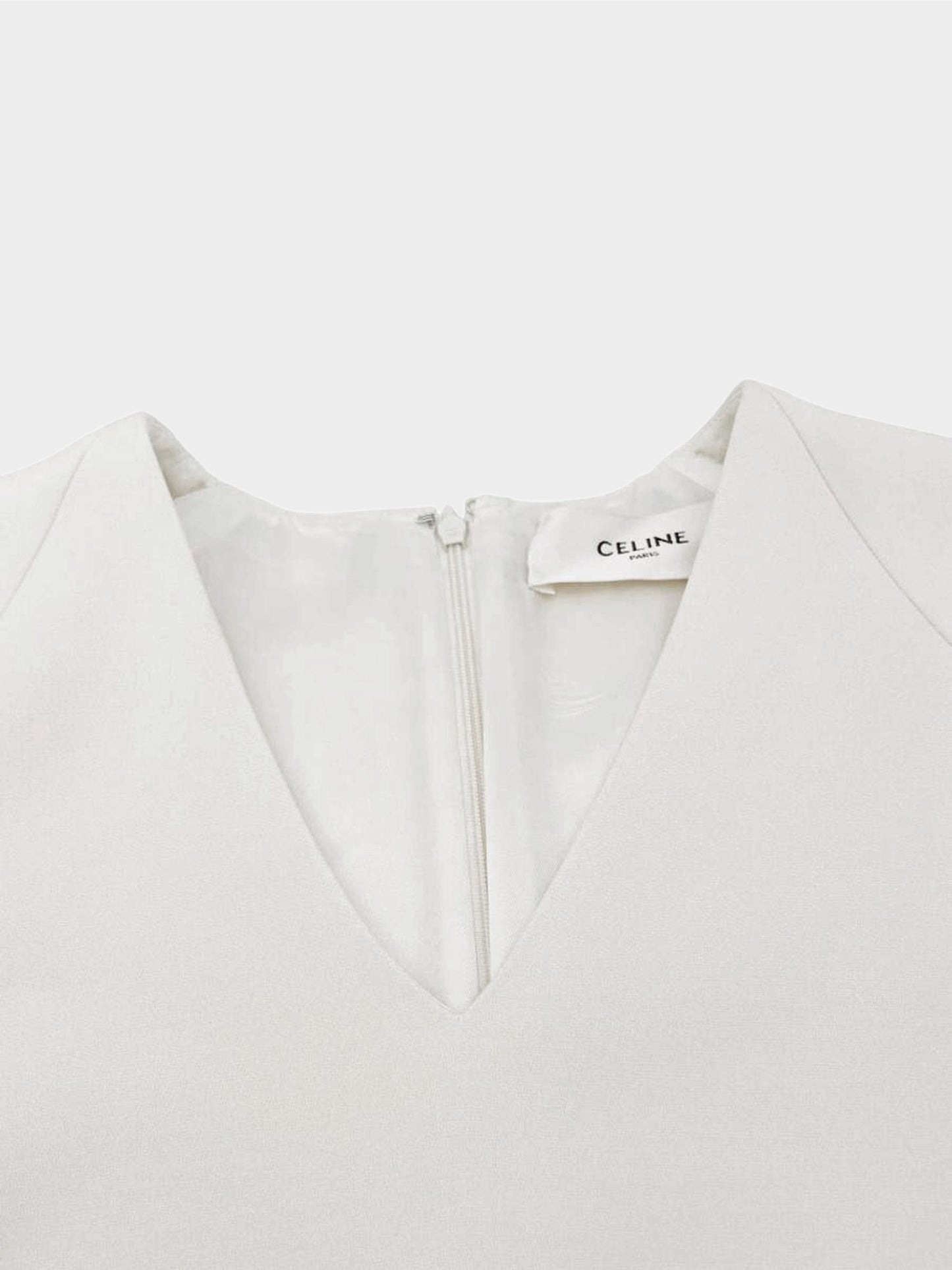 Celine 2020s Ivory Wool and Silk A-line Dress