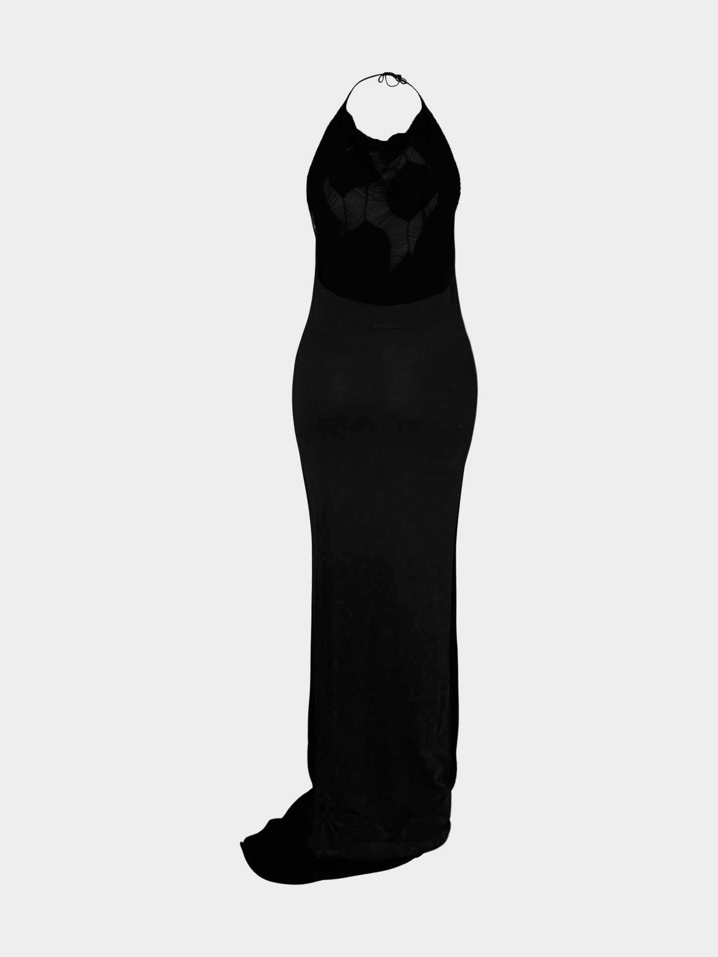 Jean Paul Gaultier 2000s Black Nylon Mesh Long Dress