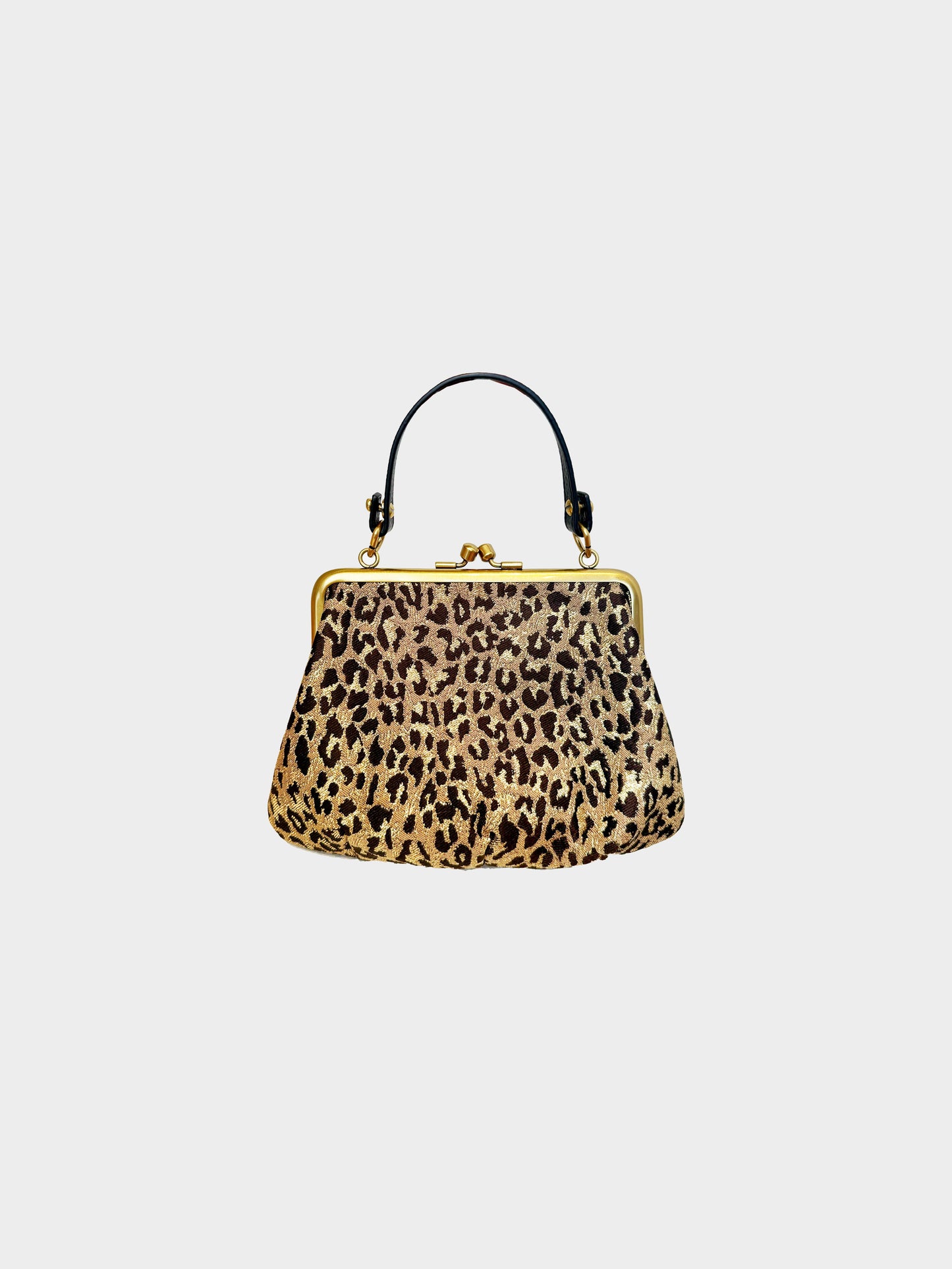 Vivienne Westwood 2022 Leopard Print Lurex Granny Frame Bag