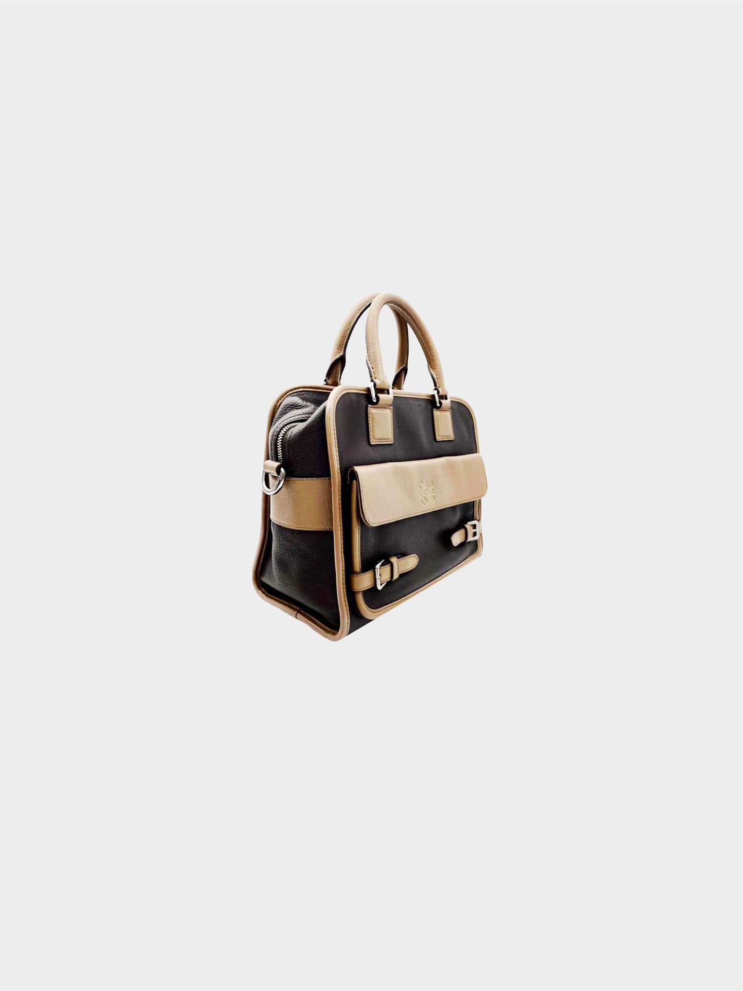 Loewe 2013 Two-Toned Brown Cruz Satchel Bag