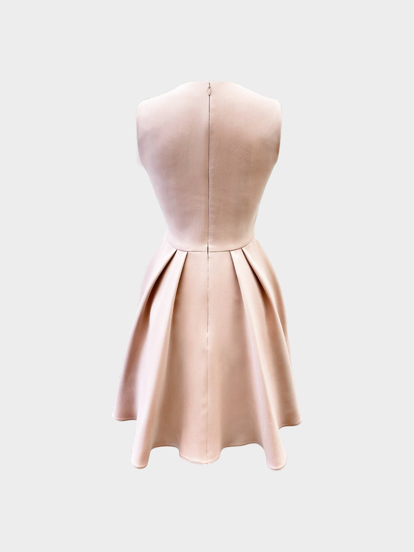 Christian Dior 2021 Dusty Rose Wool Dress with Full Skirt and Pockets