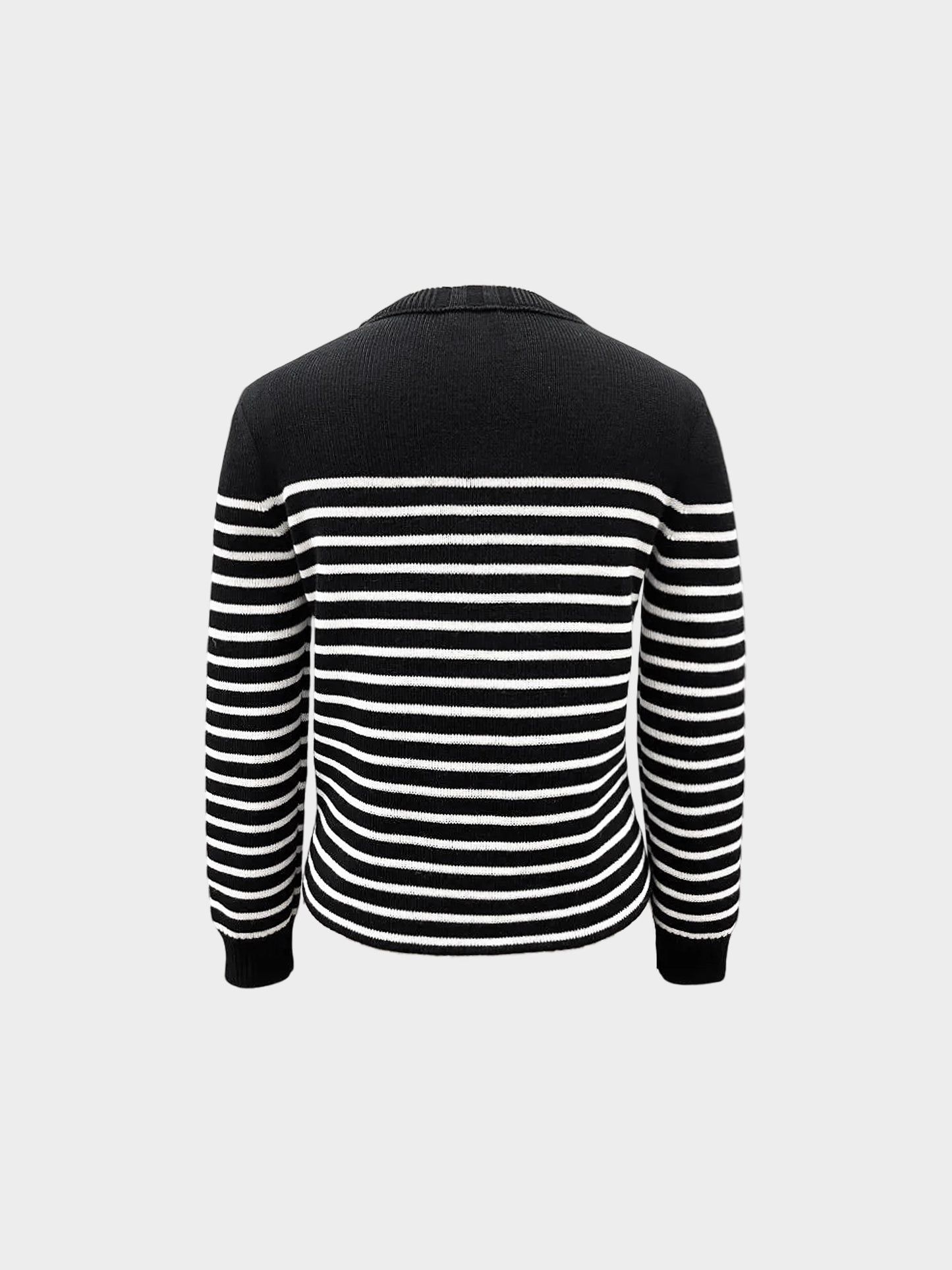 Saint Laurent 2019 Black and White Striped Sweater