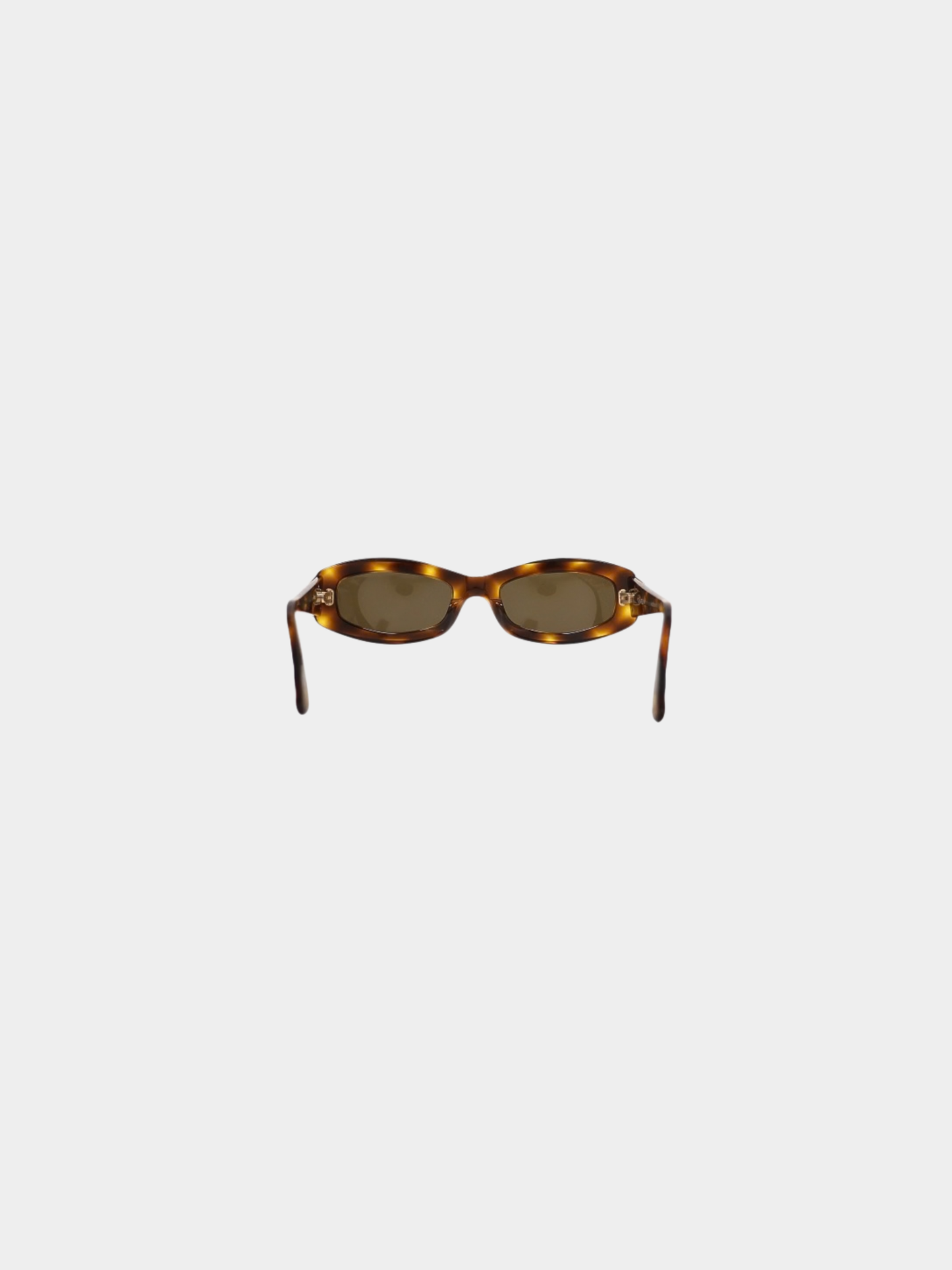Chanel 2000s Brown Tortoiseshell Plastic Sunglasses