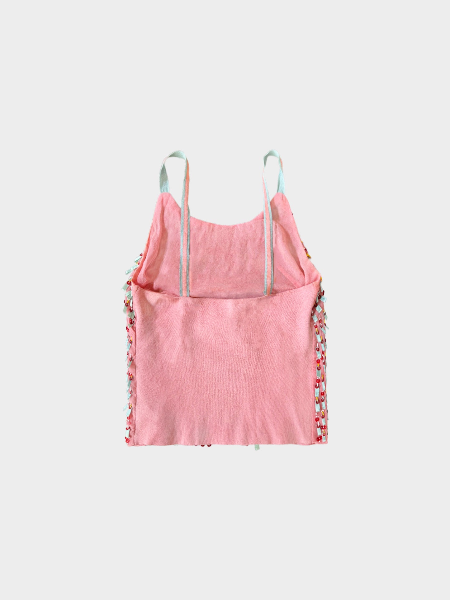 Blumarine 2000s Pink Embellished Sleeveless Top