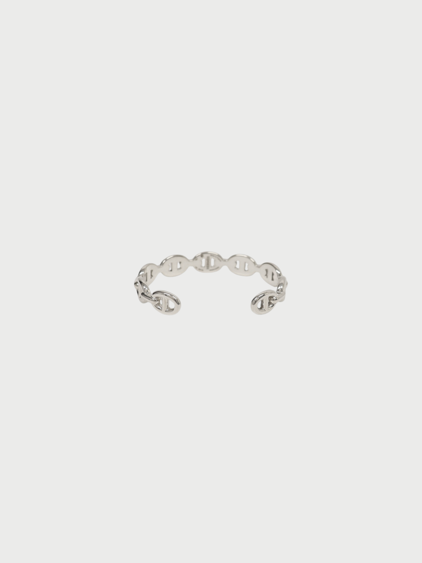 Hermès 2010s Silver 925 Chaîne d’Ancre Enchaînée Bangle