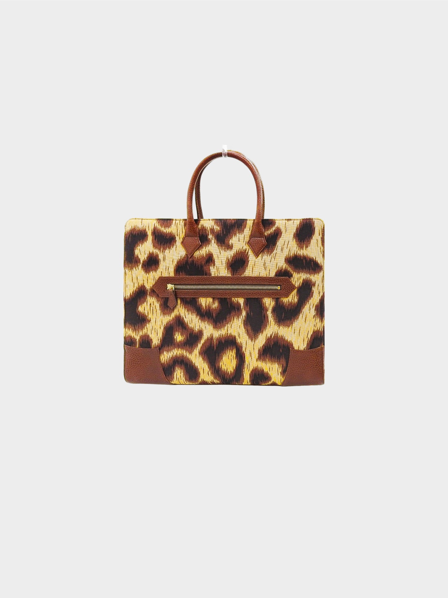 Vivienne Westwood 1990s Leopard Print Canvas Handbag