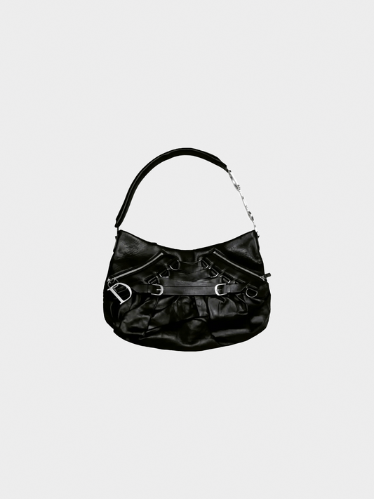 Christian Dior 2000s Black Ballet Shoulder Bag