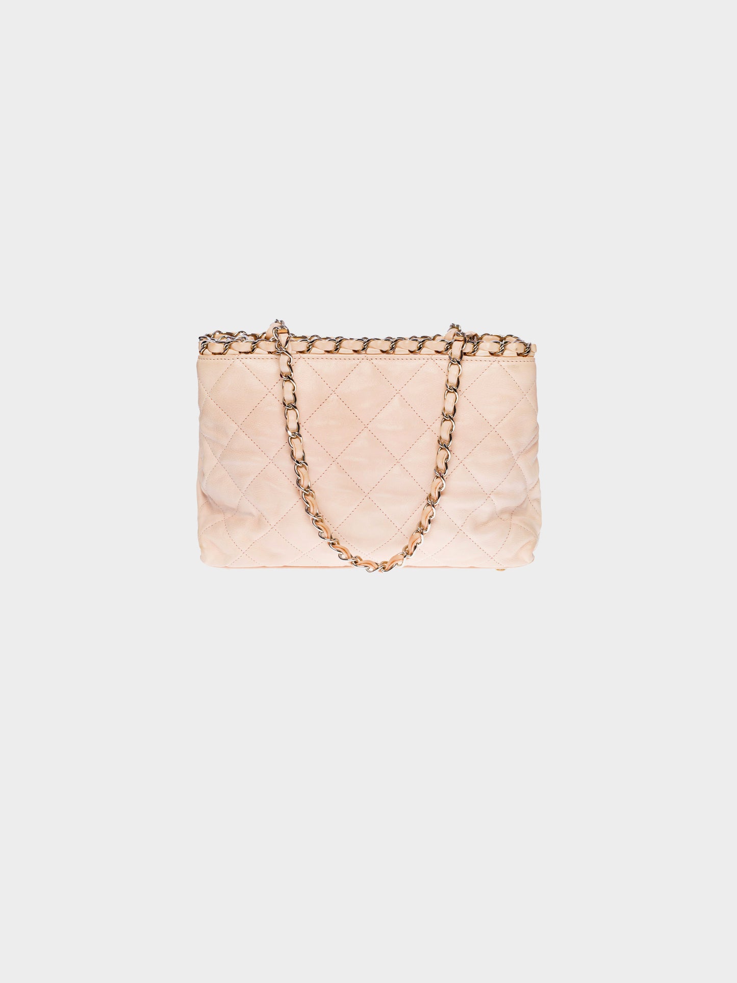 Chanel 2011 Pink Lambskin Quilted Chain Tote Bag