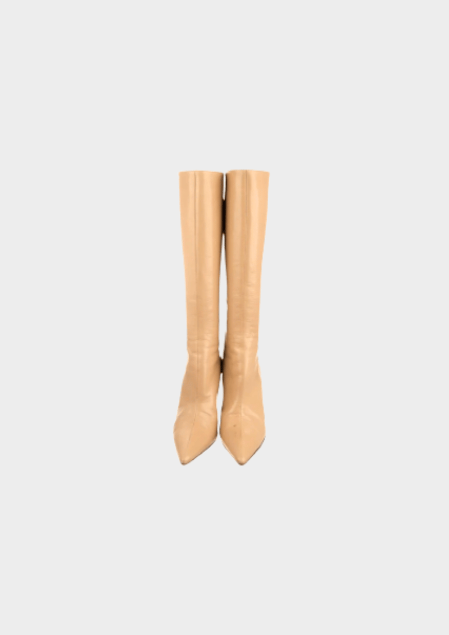 Jimmy Choo 2000s Beige Leather Knee High Boots