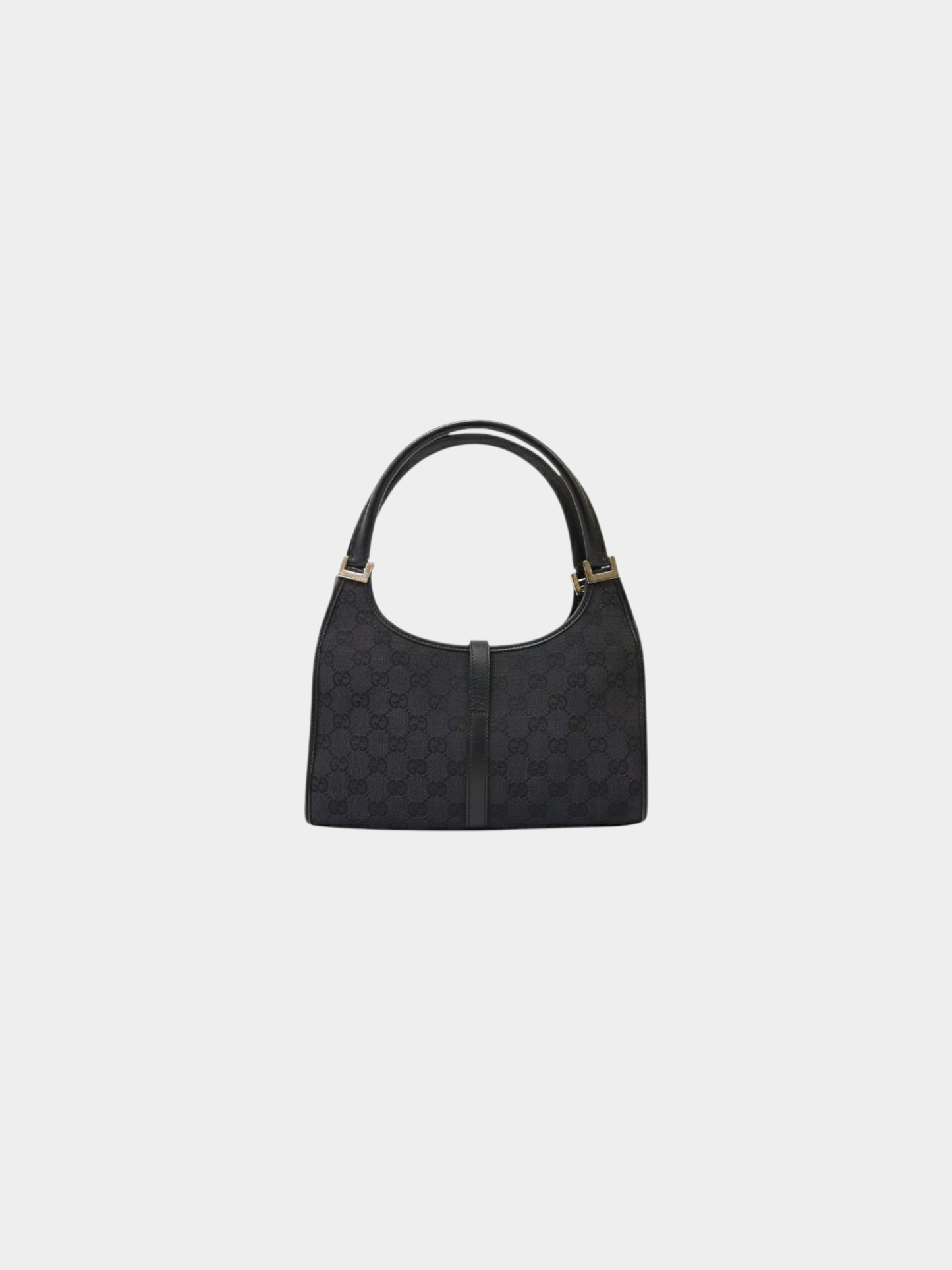 Gucci 2000s Black GG Canvas Jackie Handbag