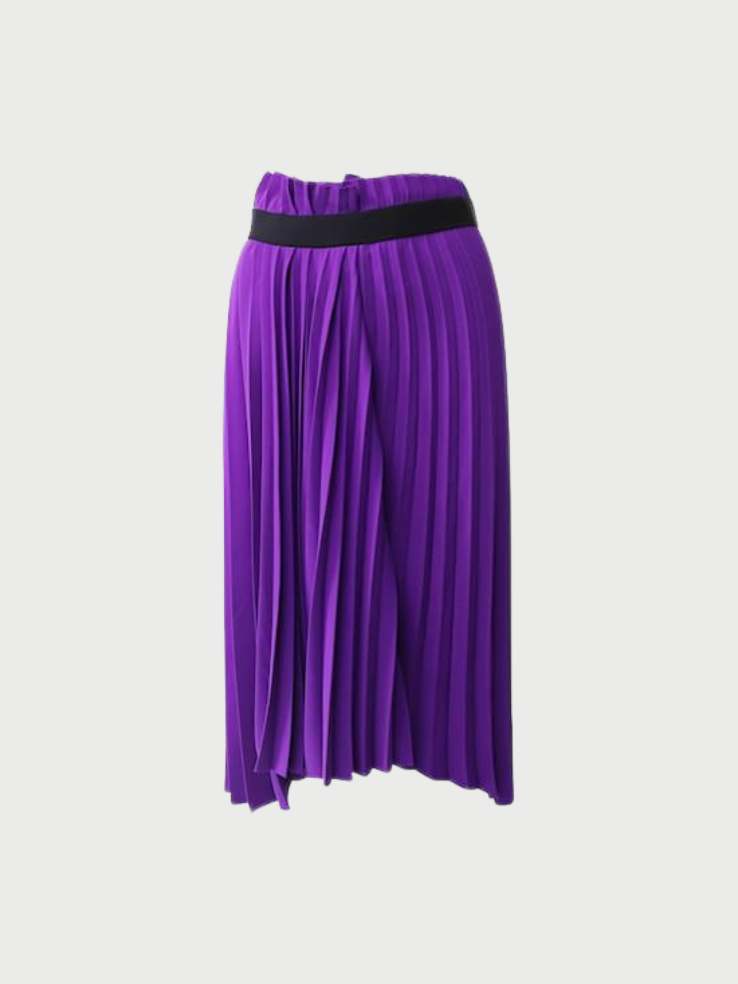 Balenciaga 2020s Purple Pleated Asymmetrical Skirt