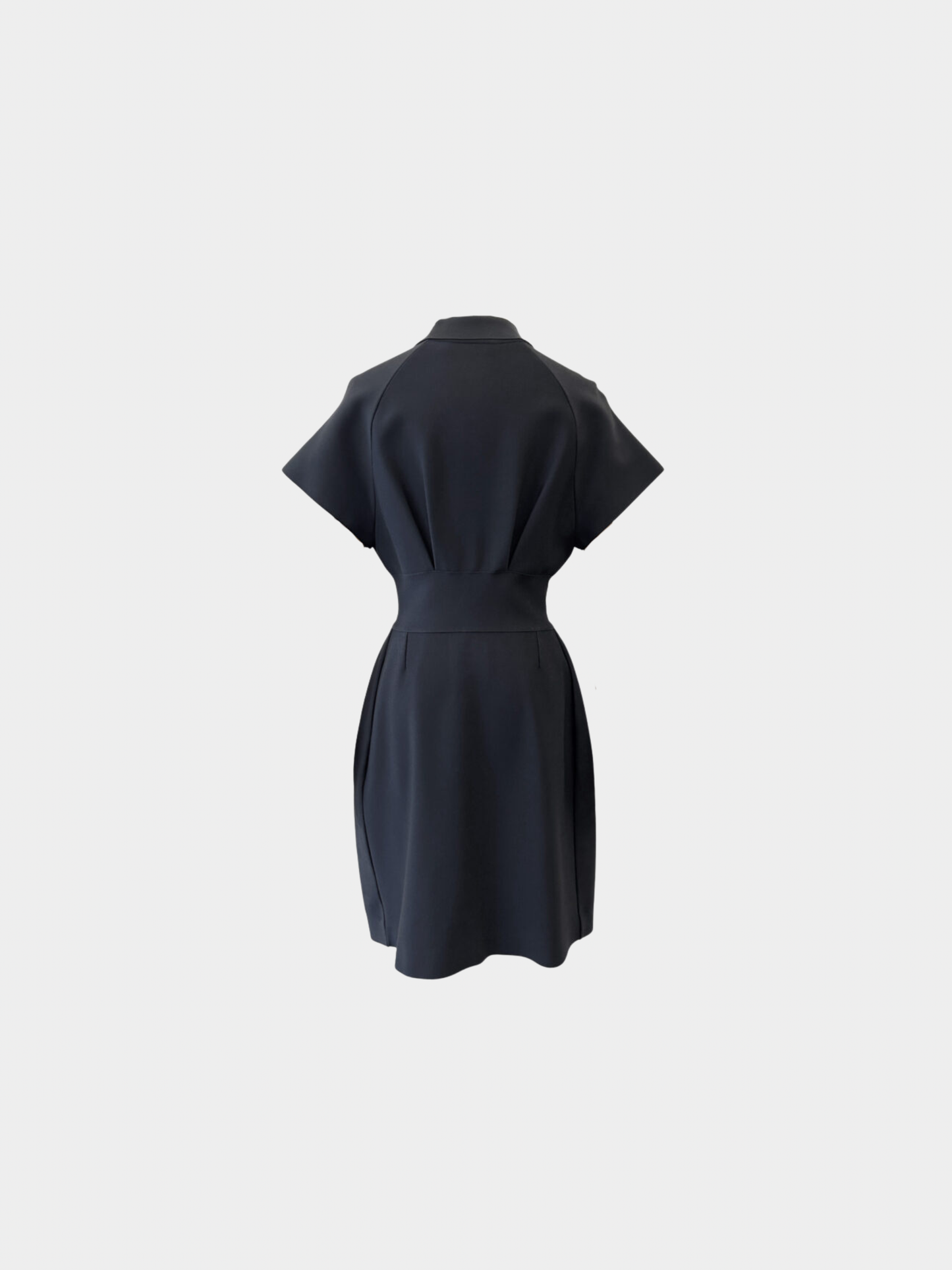 Christian Dior 2000s Black Knit Zip Front Dress