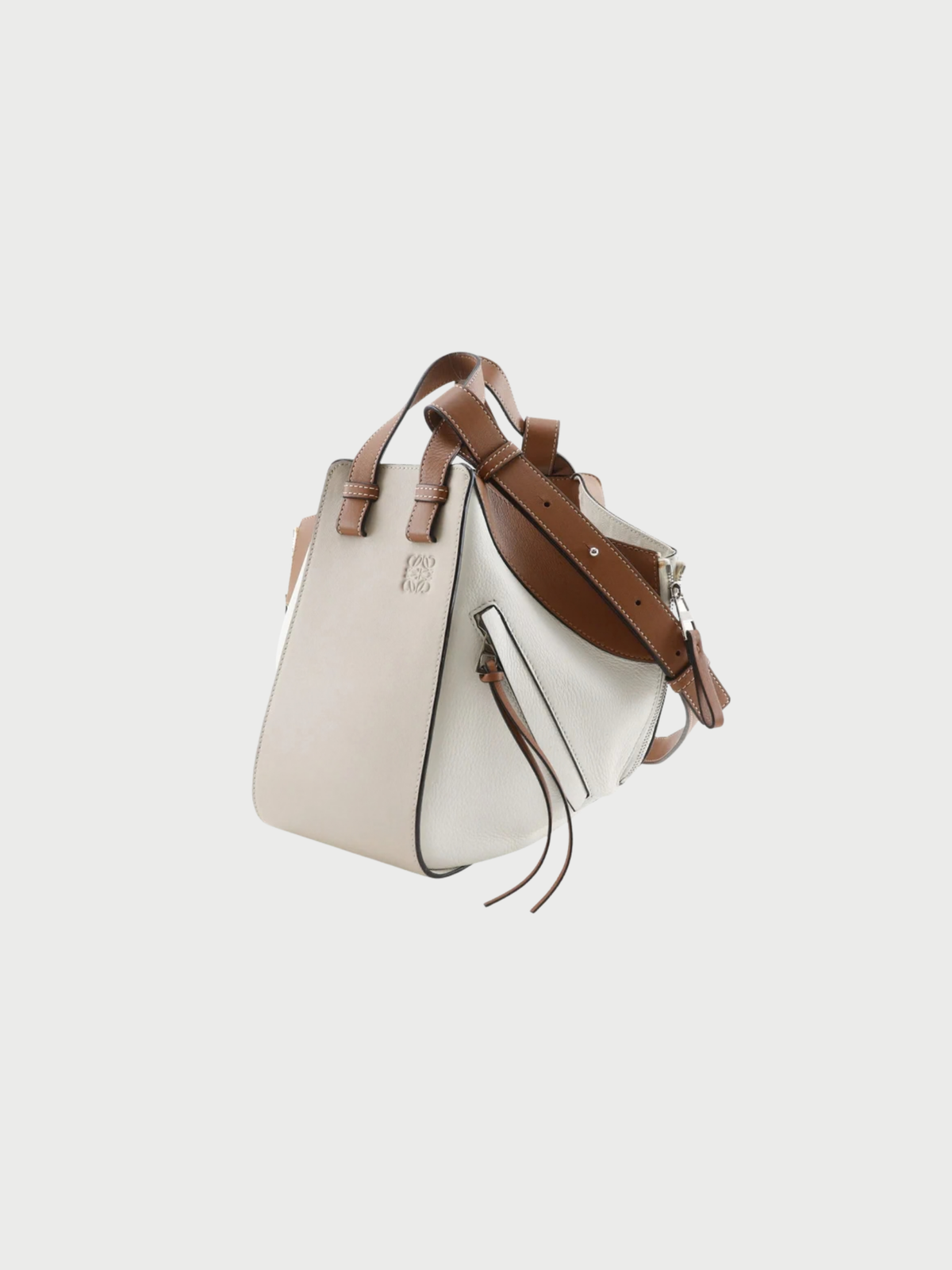 Loewe 2016 Brown and White Calfskin Hammock Small Bag