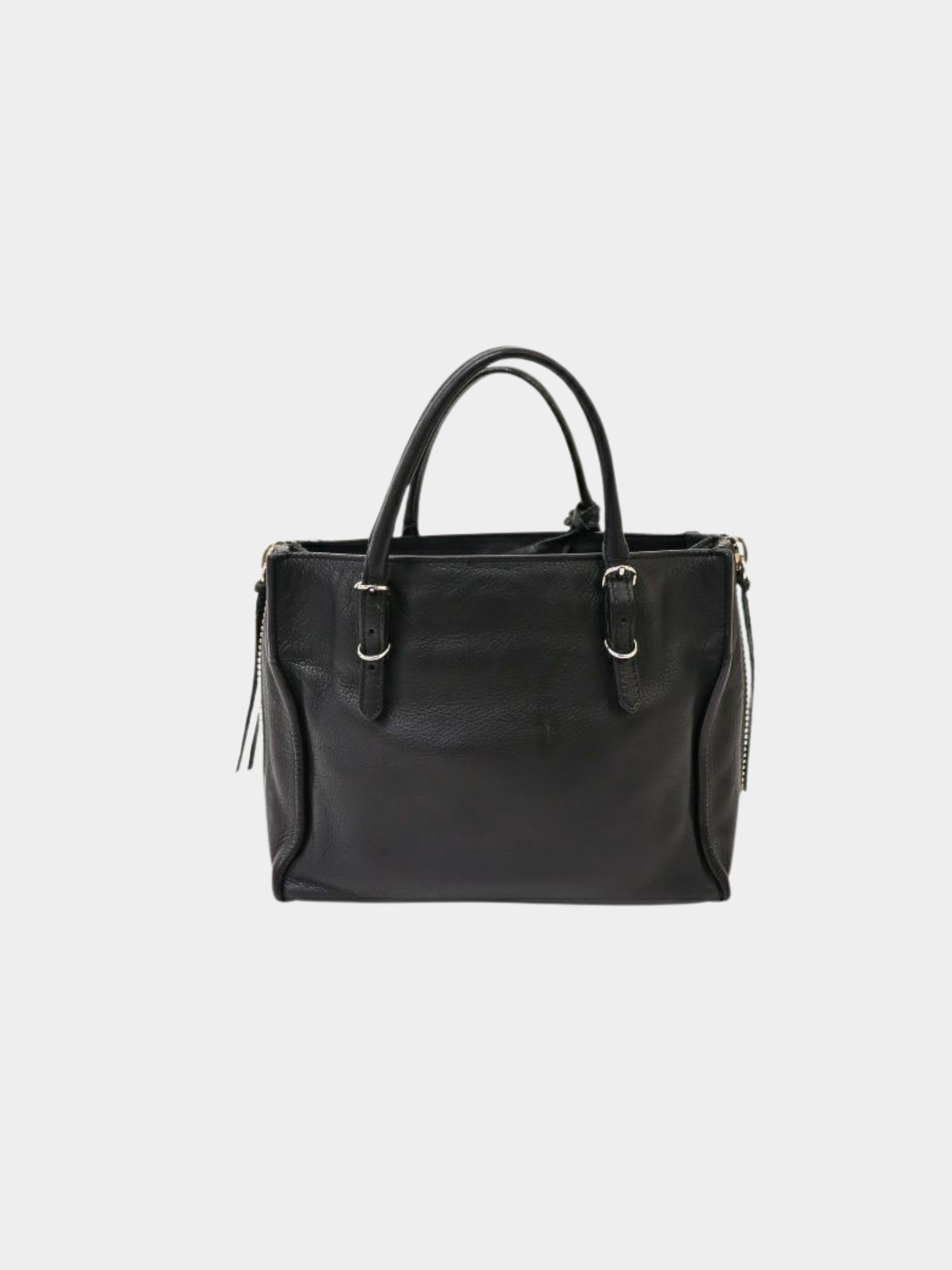 Balenciaga 2010s Black Leather Papier Mini Bag