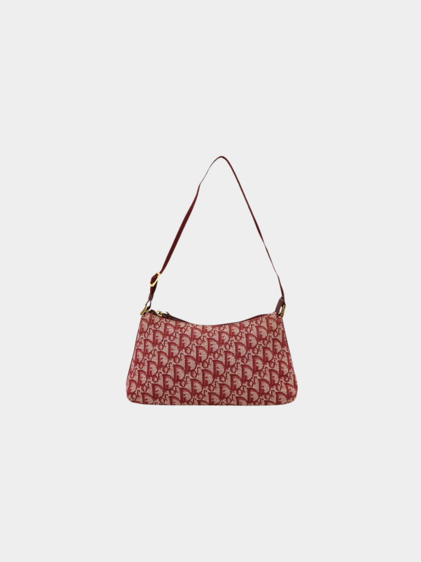 Christian Dior 2000s Bordeaux Trotter Canvas Shoulder Bag