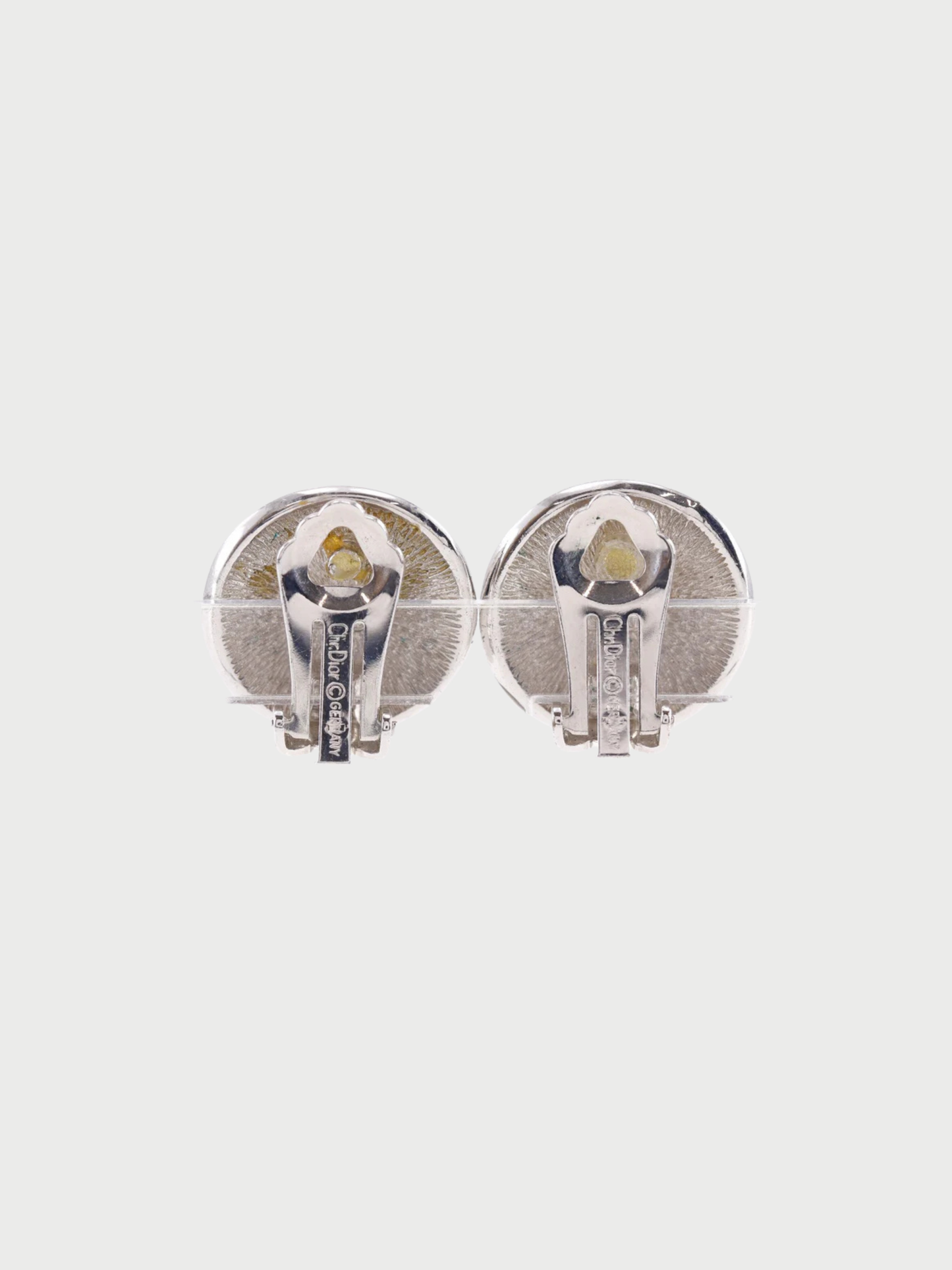 Christian Dior 2000s Silver Metal Trotter Earrings