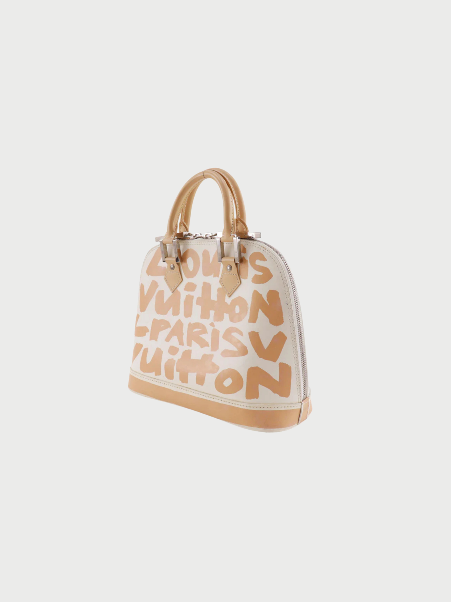 Louis Vuitton 2001 Beige White Calfskin Graffiti Alma PM Handbag