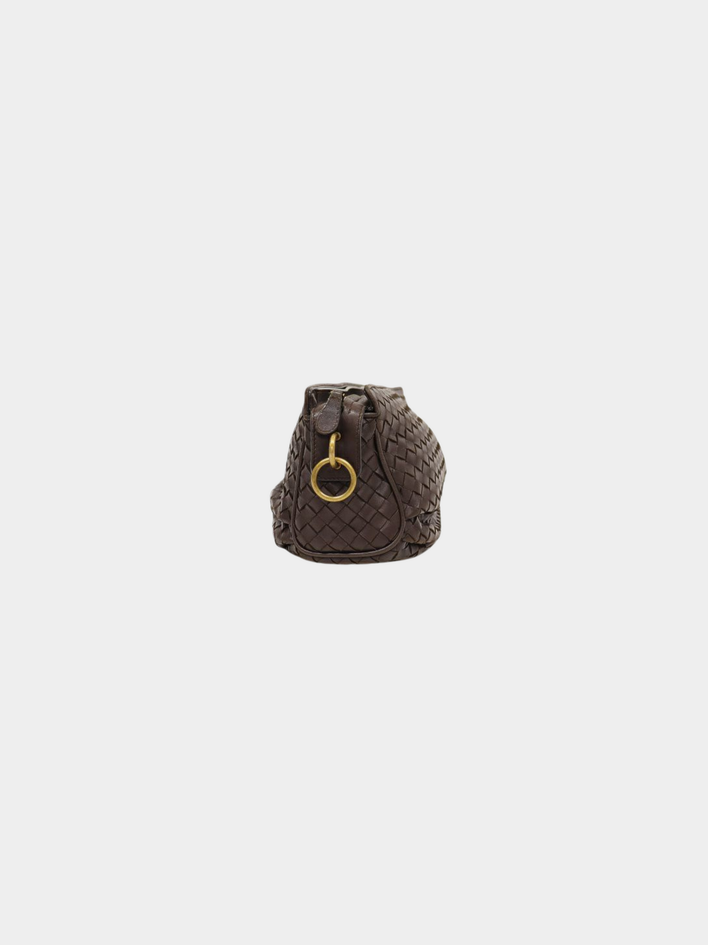 Bottega Veneta 2000s Brown Intrecciato Shoulder Bag