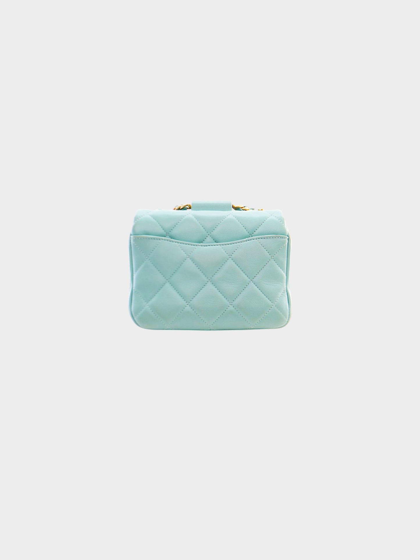 Chanel Late 2019-2020 Blue Lambskin In The Loop Mini Flap Bag