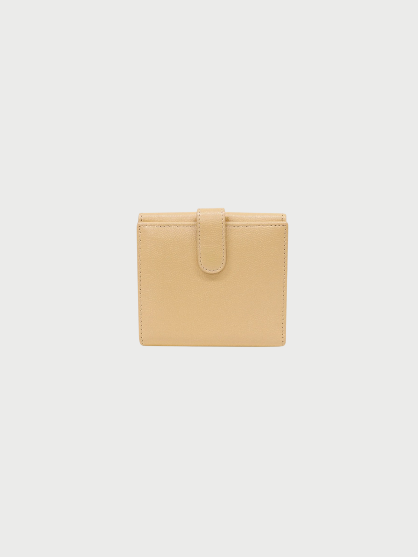 Chanel 2000s Beige Leather COCO Wallet