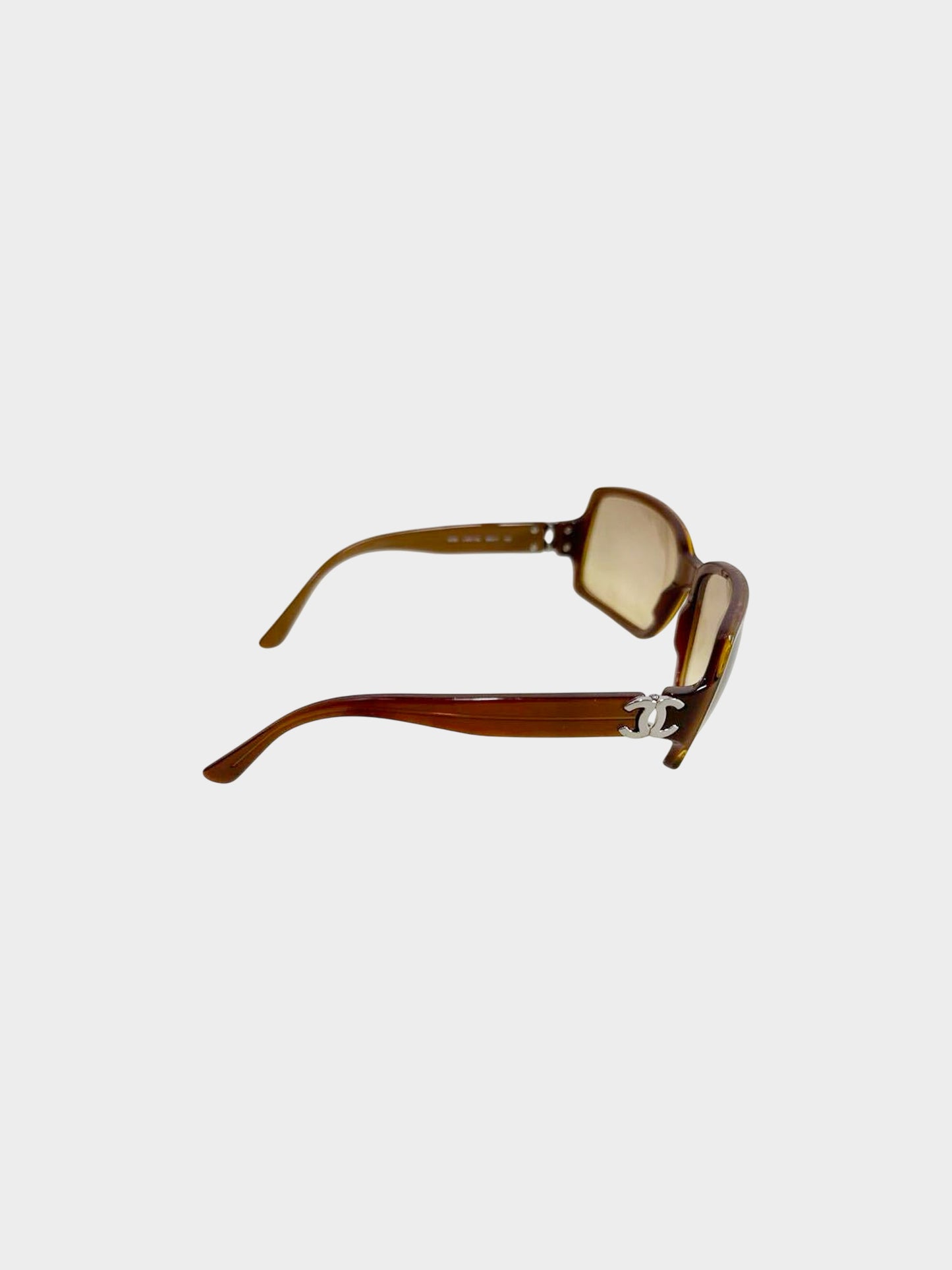 Chanel 2000s Brown CC 5030 Sunglasses