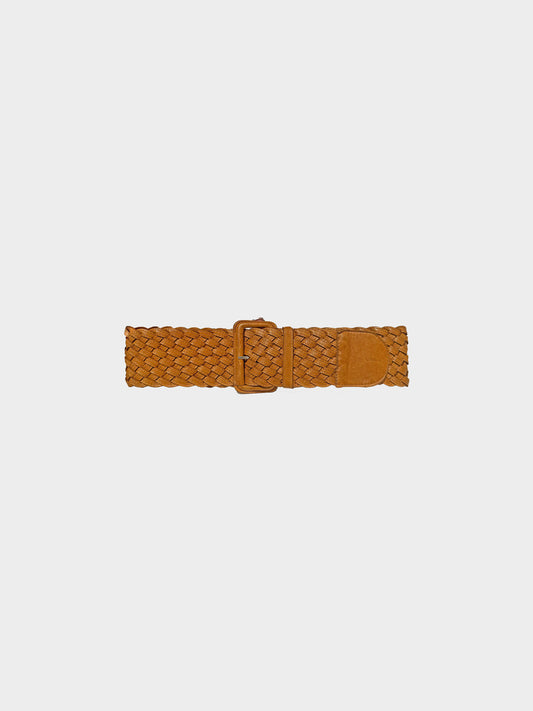 Chloé 2000s Brown Leather Braided Belt