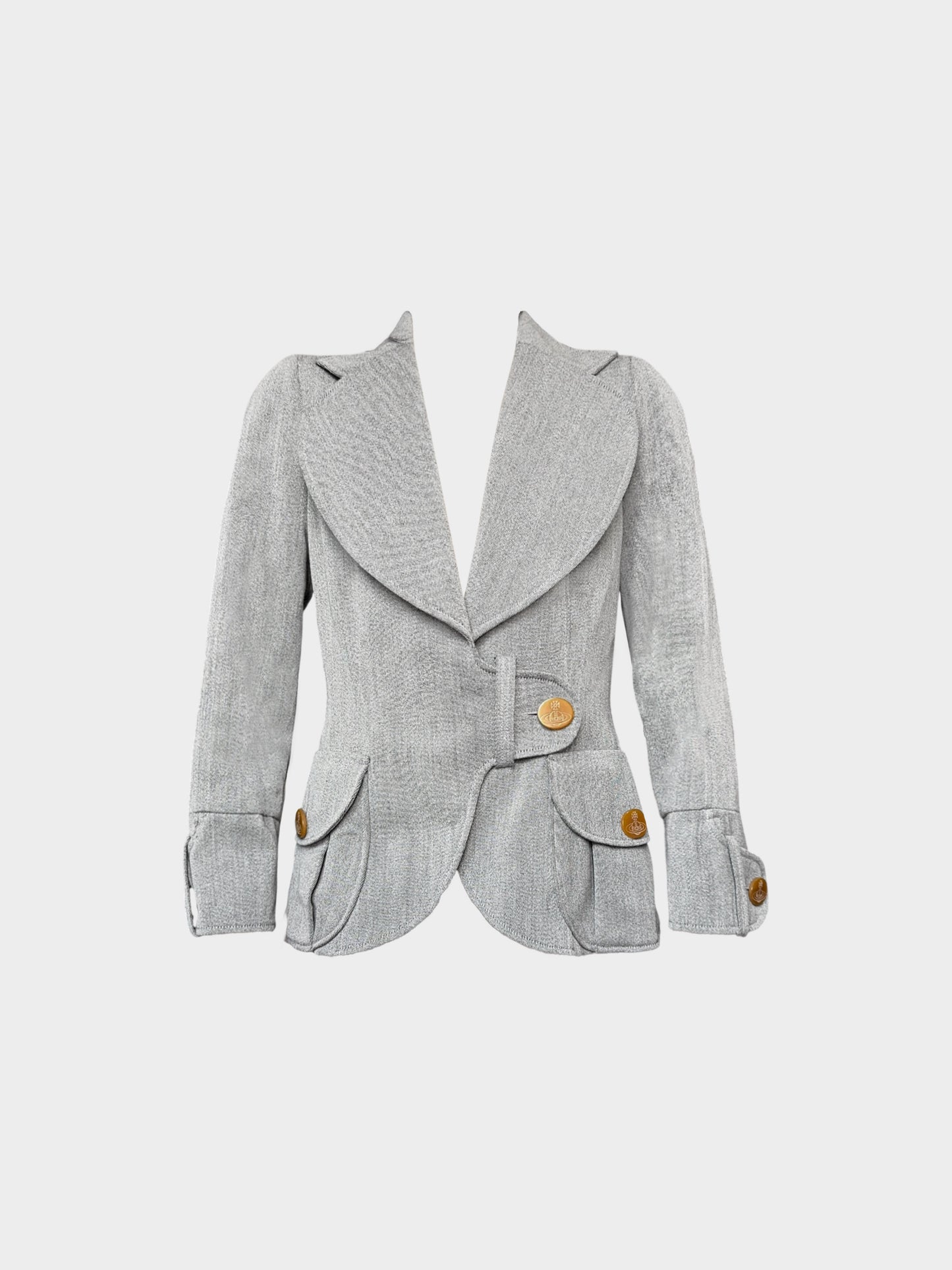 Vivienne Westwood Red Label 1990s Grey Jacket and Skirt Set