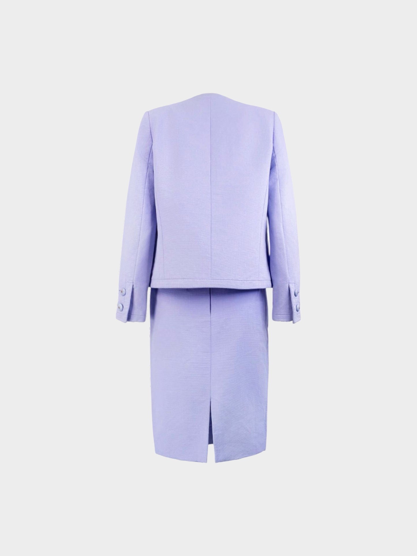Chanel 1998 Lavender Cotton Jacket and Skirt Set