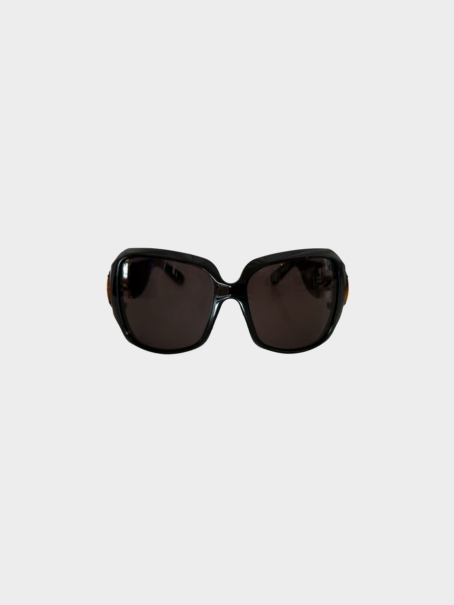 Gucci 2000s Black GG 2969/S Bamboo Horsebit Sunglasses