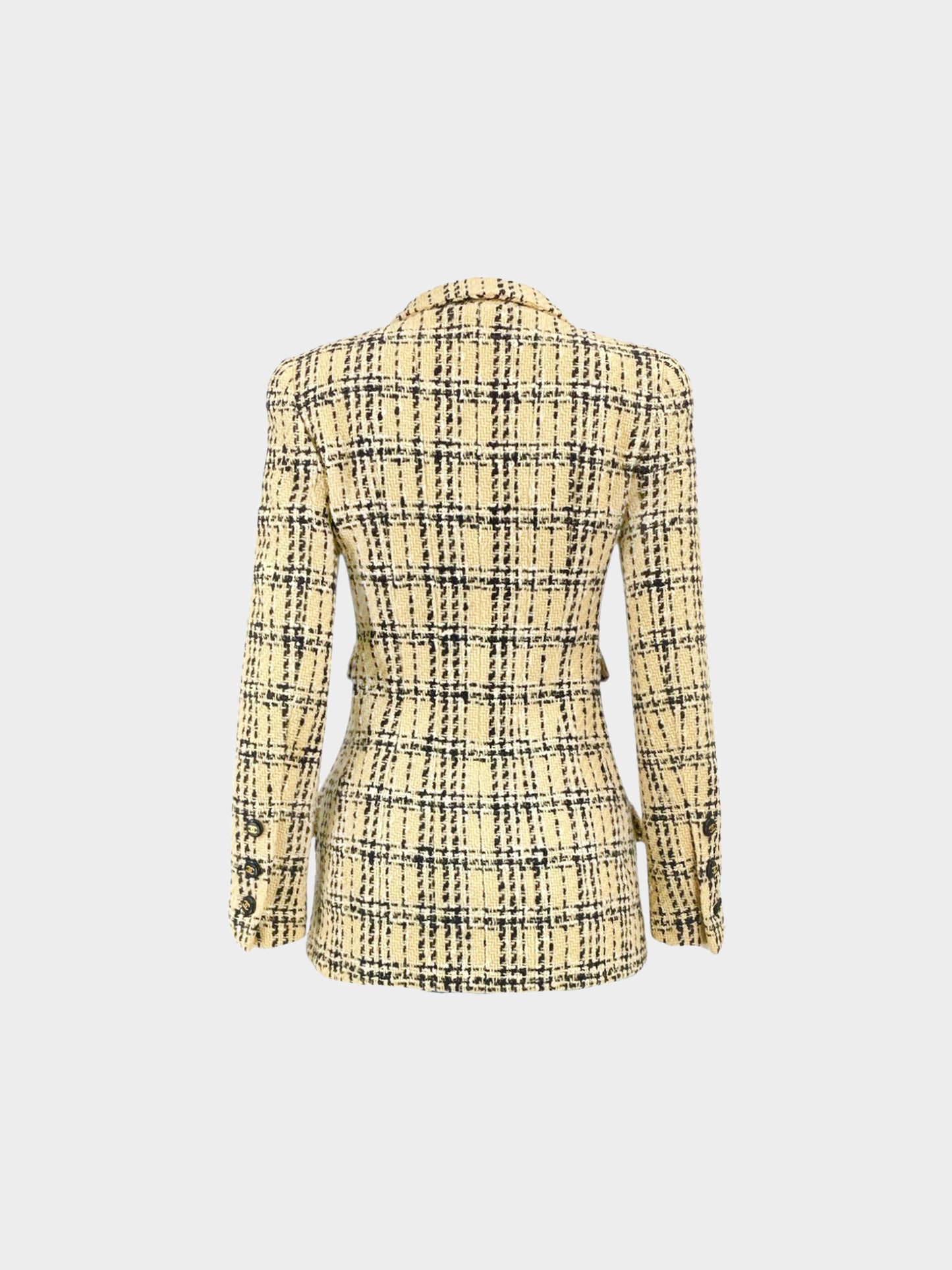 Chanel by Karl Lagerfeld Spring 1995 Beige Wool Tweed Jacket