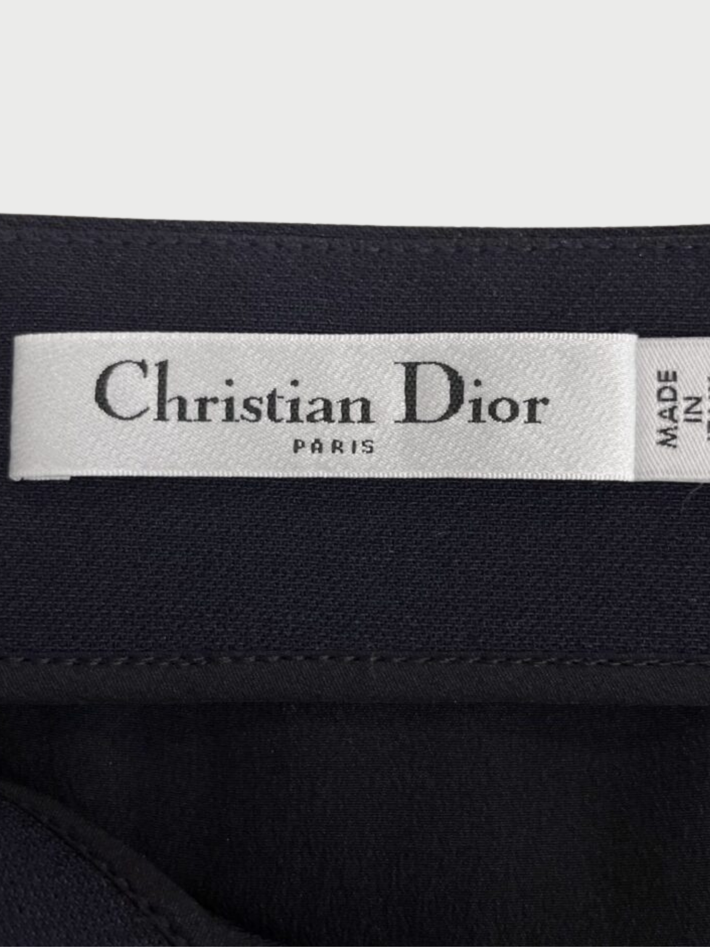 Christian Dior 2020s Black Wool Silk Mini Skirt