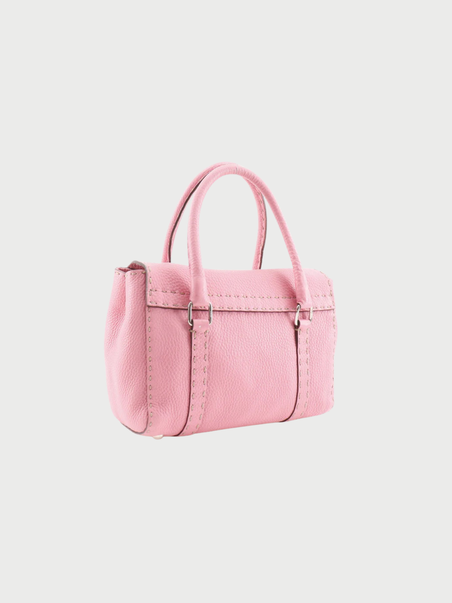 Fendi 2000s Pink Calf Leather Selleria Mini Linda Handbag