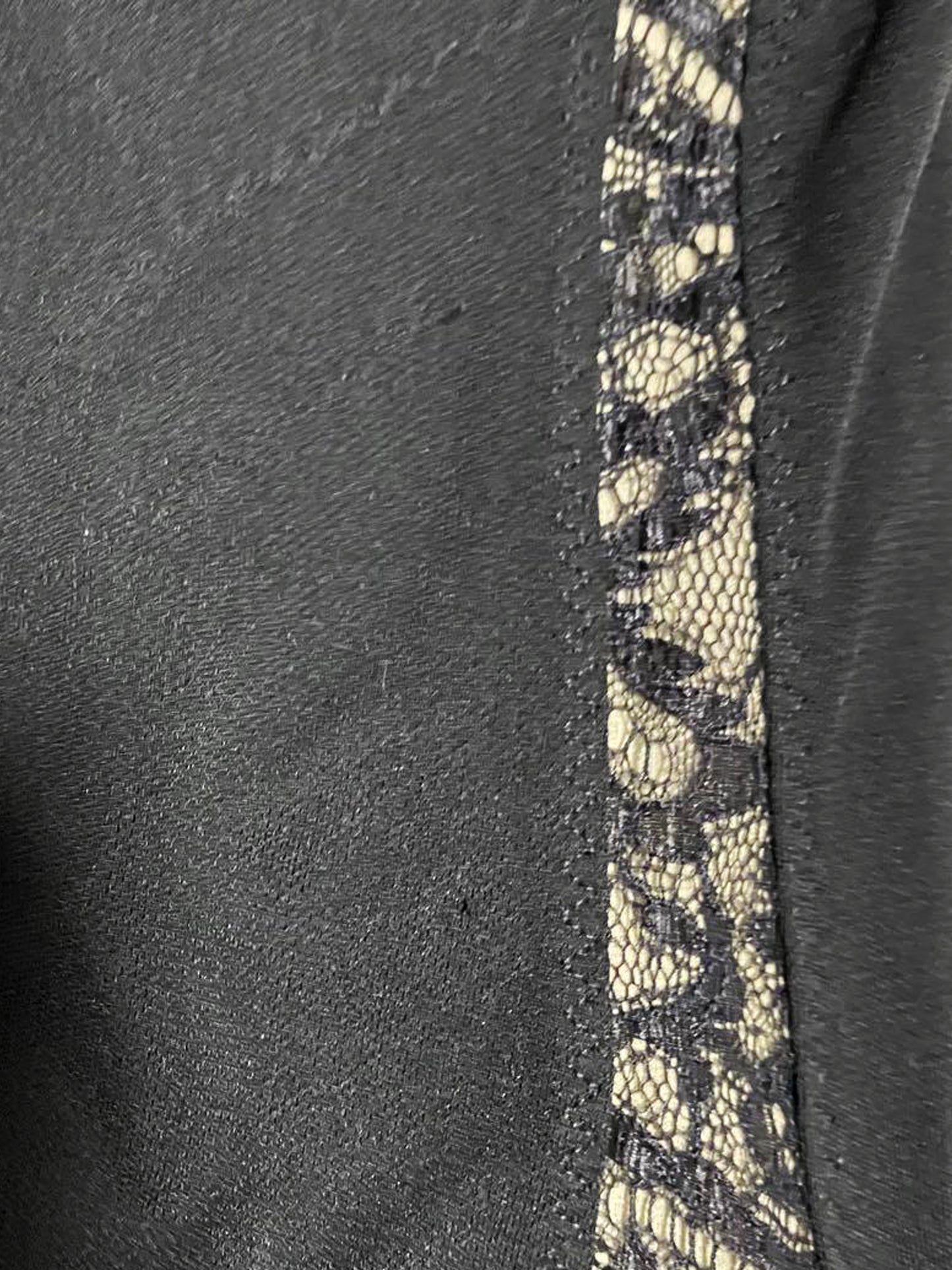 Dolce and Gabbana 2000s Black Lace Panel Long-Sleeved Dress