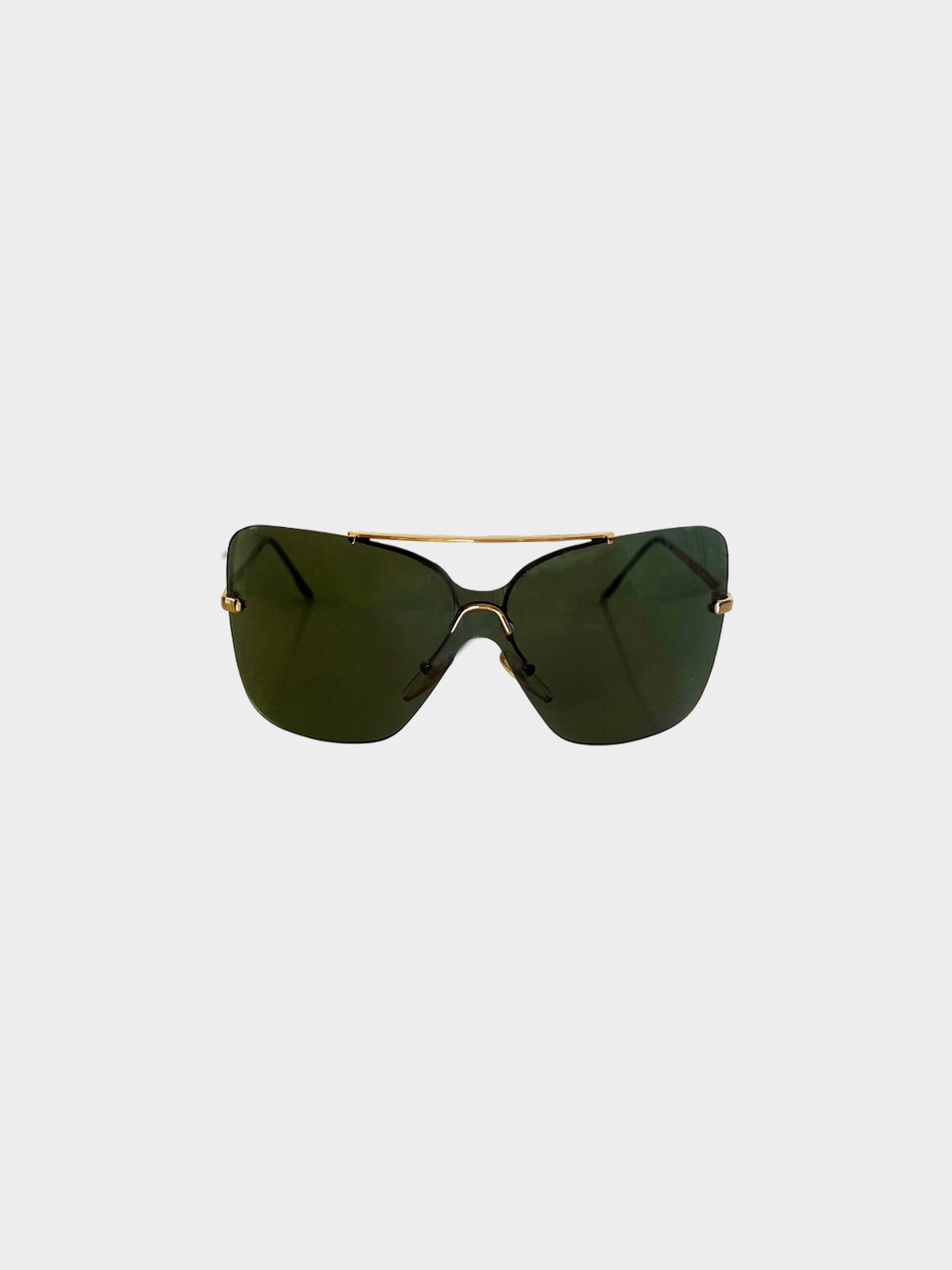 Christian Dior 2000s Green Butterfly Sunglasses