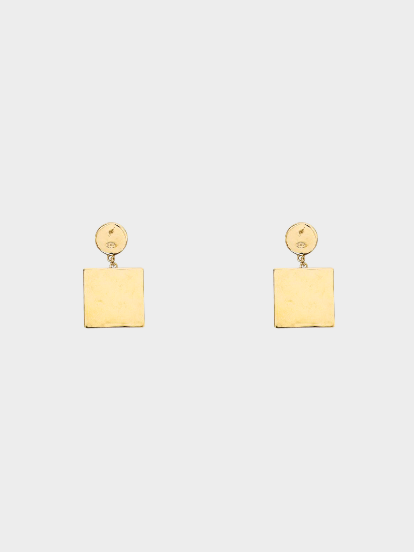 Chanel 2000s Gold CC Pearl Hanging Stud Earrings