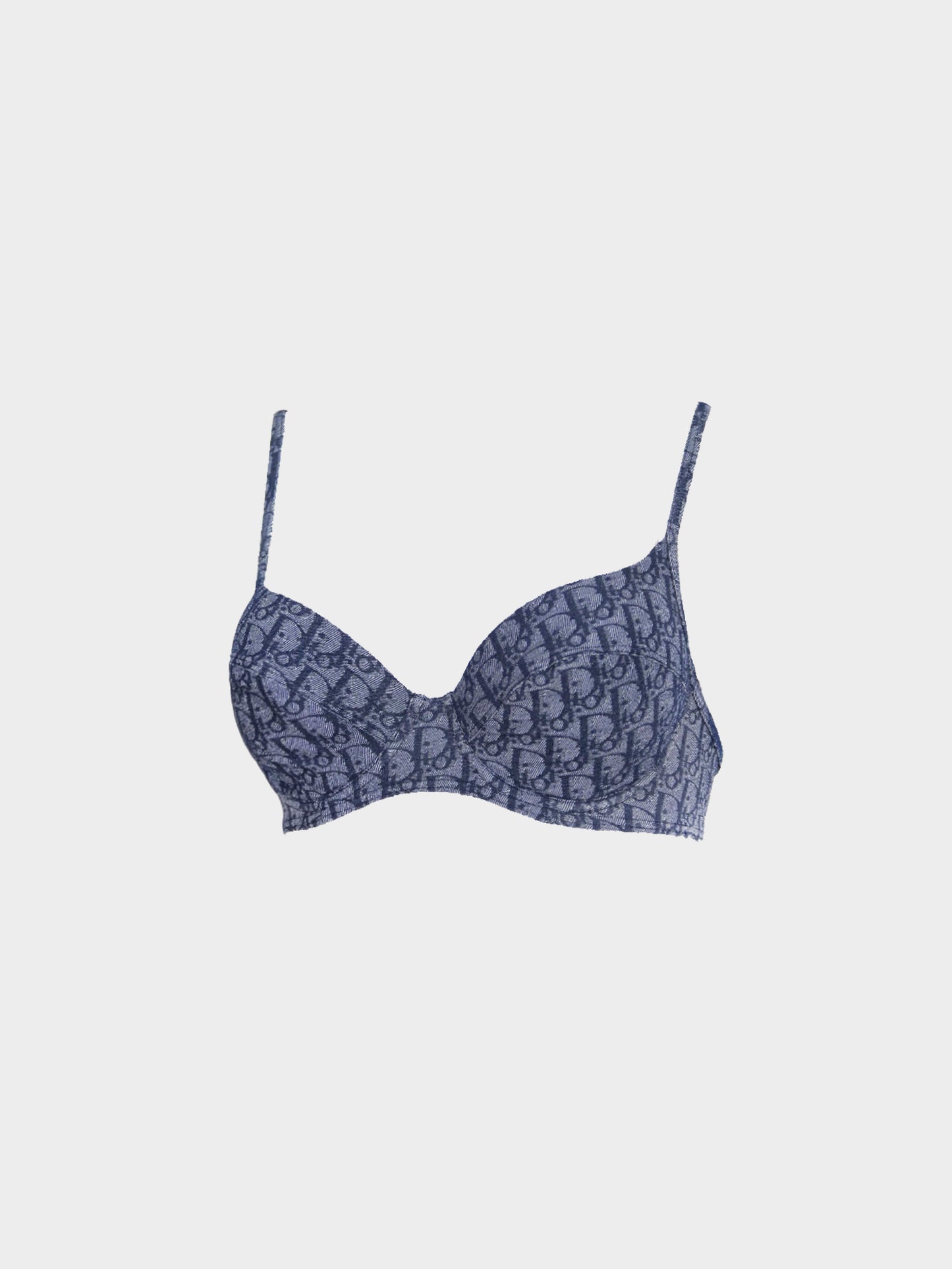 Christian Dior 2004 Navy Monogram Bikini top