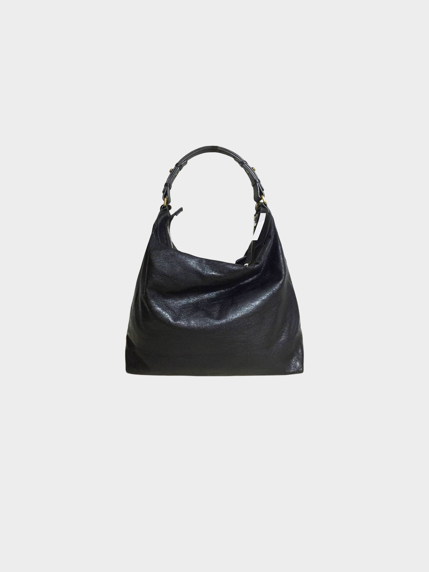 Chloé Early 2010s Black Leather Hobo Bag