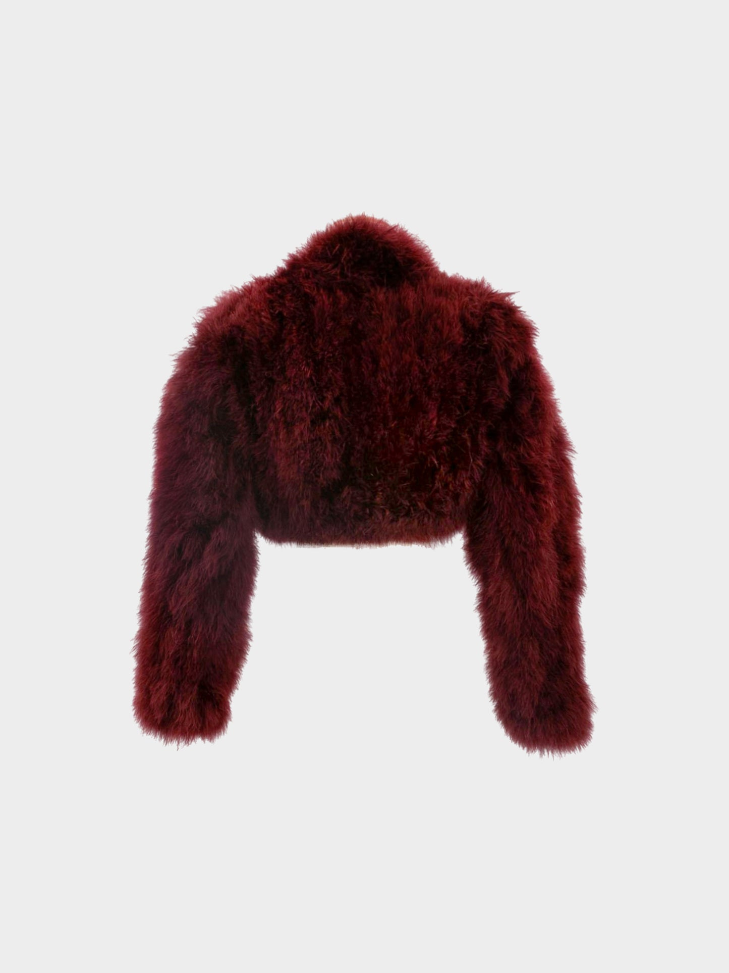 Chantal Thomass FW 1990 Burgundy Marabou Bolero