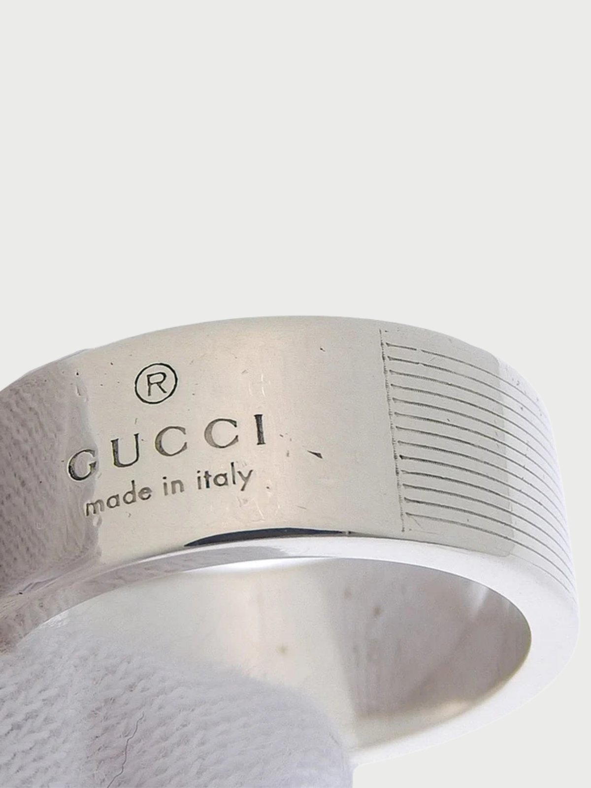 Gucci 2000s Silver 925 Logo Ring