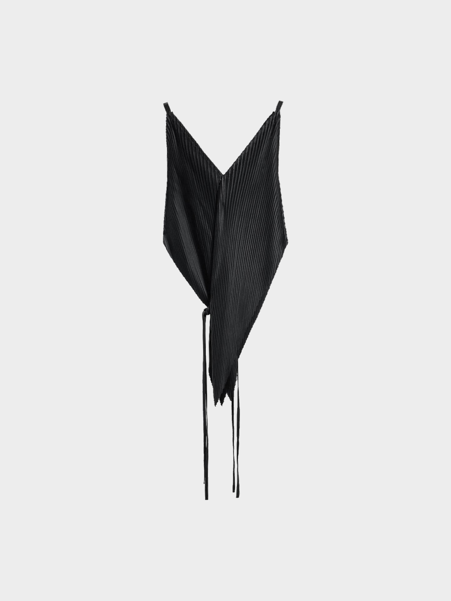 Issey Miyake Fete 2002 Black Pleated Tank Top