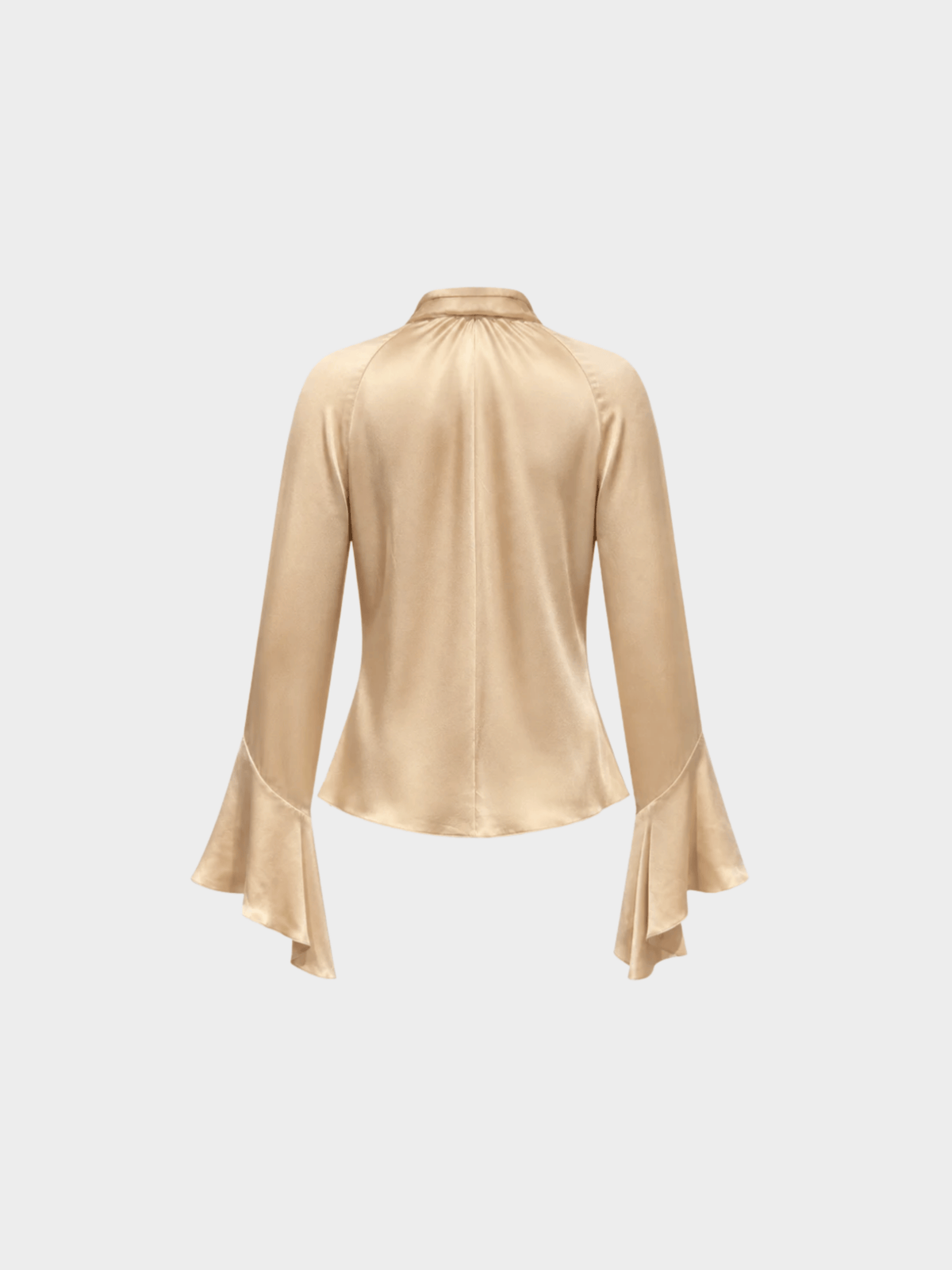 Givenchy SS 1998 by Alexander McQueen Beige Silk Draped Shirt