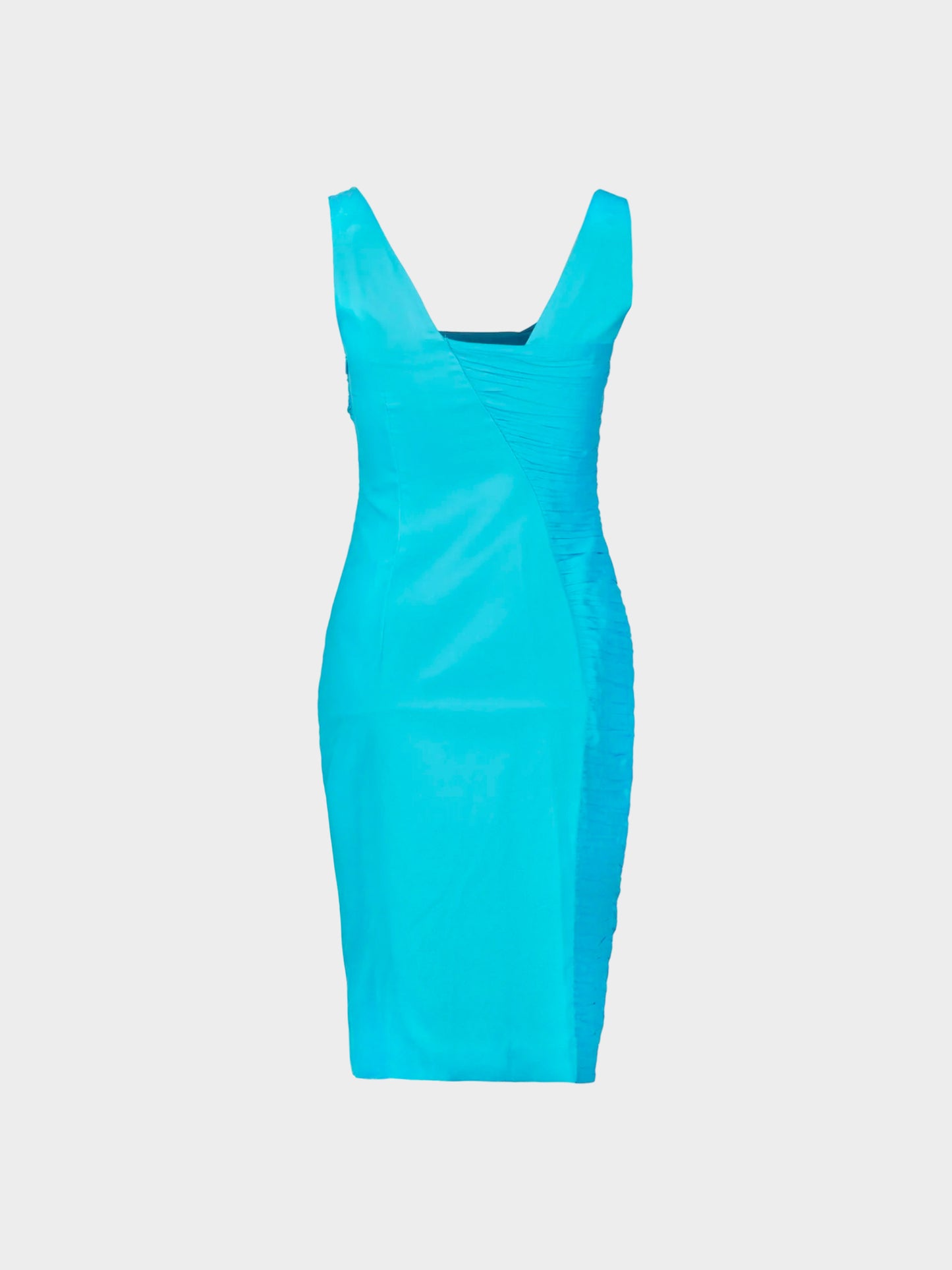 Versace 2012 Blue Medusa Silk Dress
