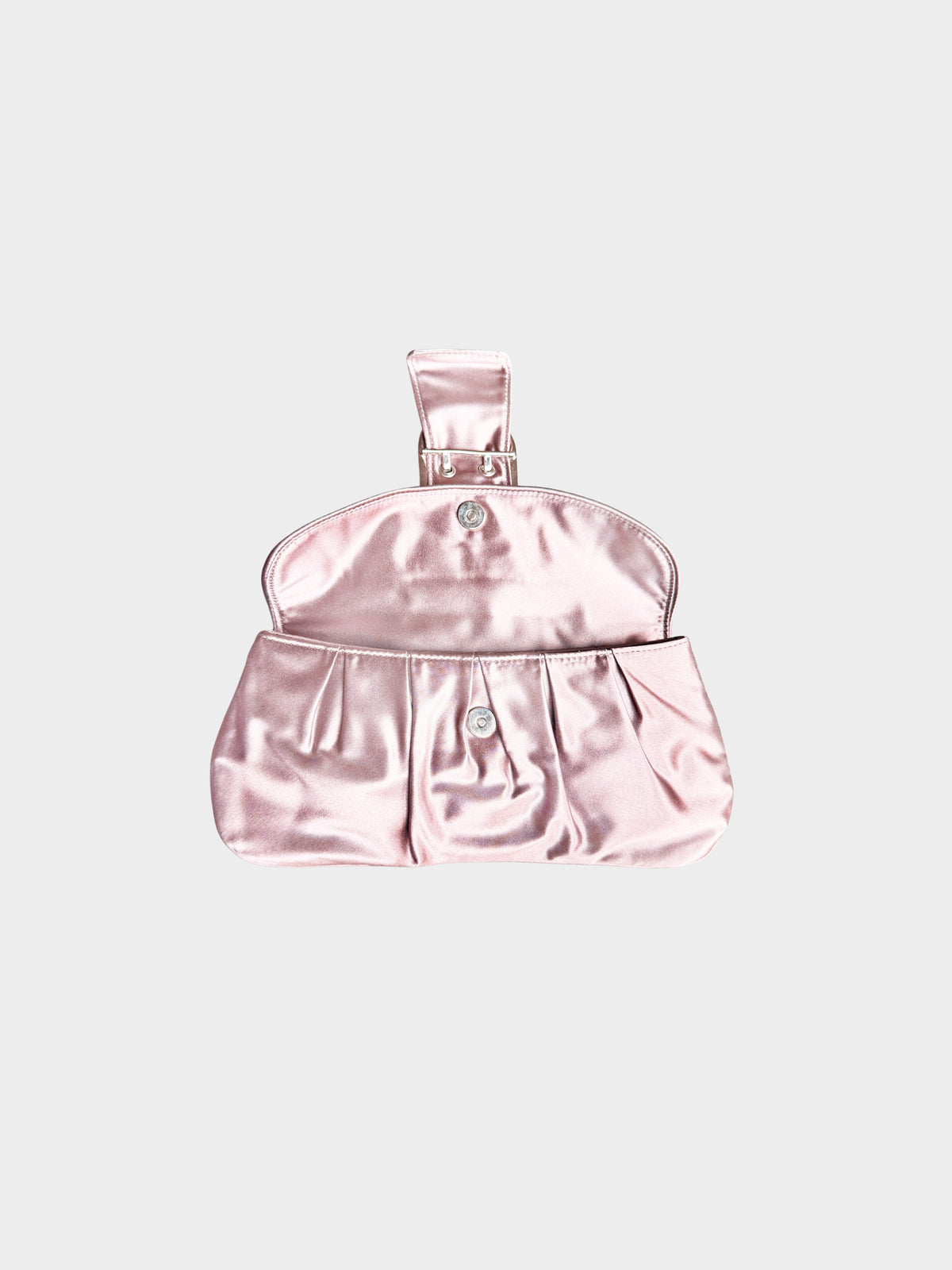 Christian Dior 2006 Light Purple Satin D-buckle Clutch