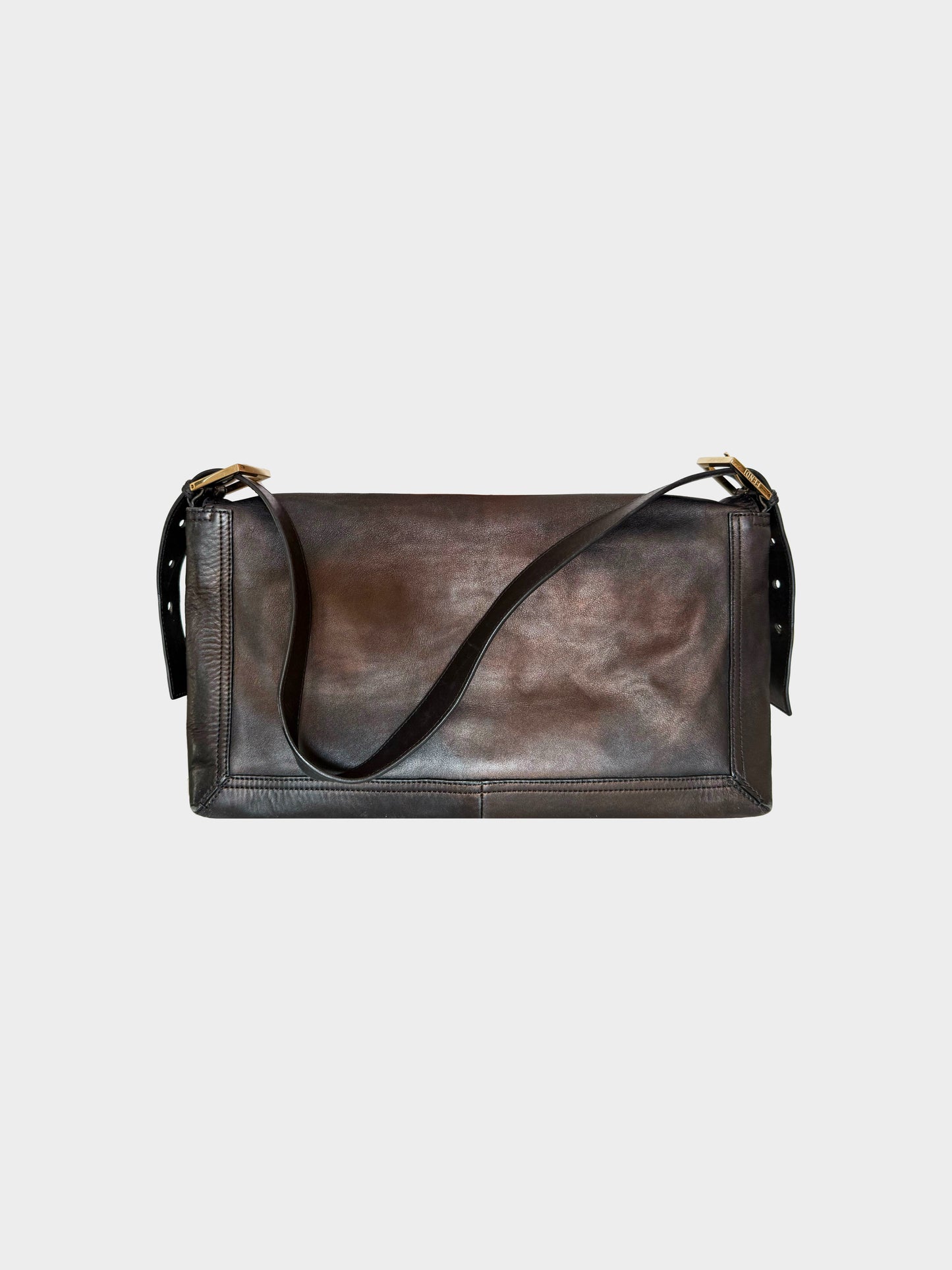 Fendi 2011 Brown Leather XL Baguette